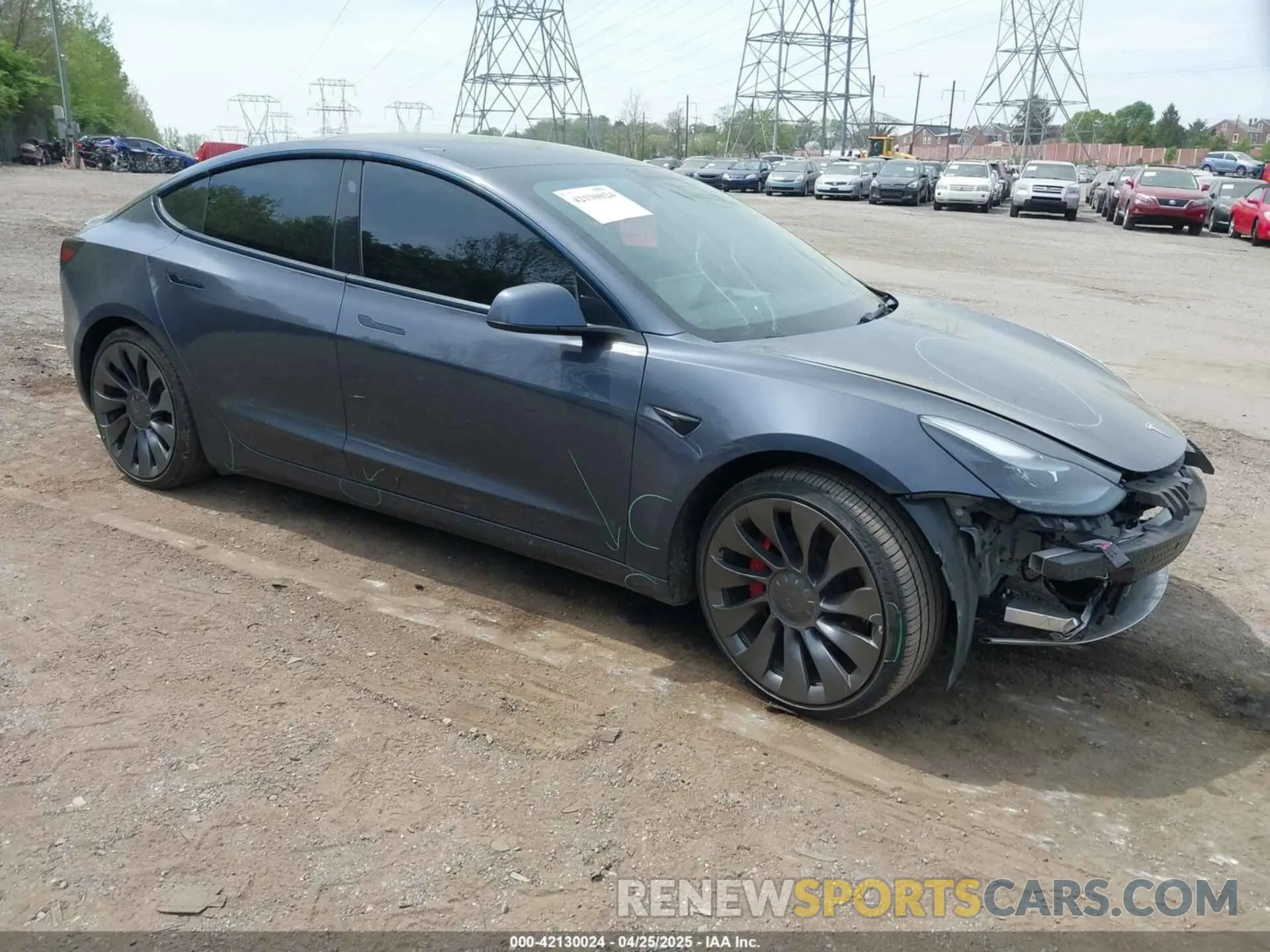 1 Photograph of a damaged car 5YJ3E1EC6PF383560 TESLA MODEL 3 2023