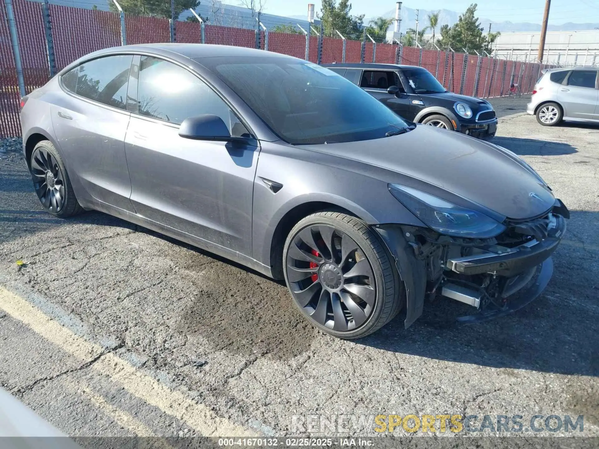 1 Photograph of a damaged car 5YJ3E1EC6PF714766 TESLA MODEL 3 2023