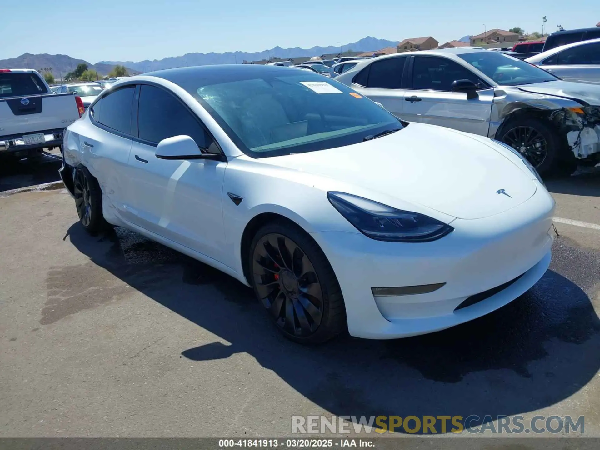 1 Photograph of a damaged car 5YJ3E1EC7PF432748 TESLA MODEL 3 2023