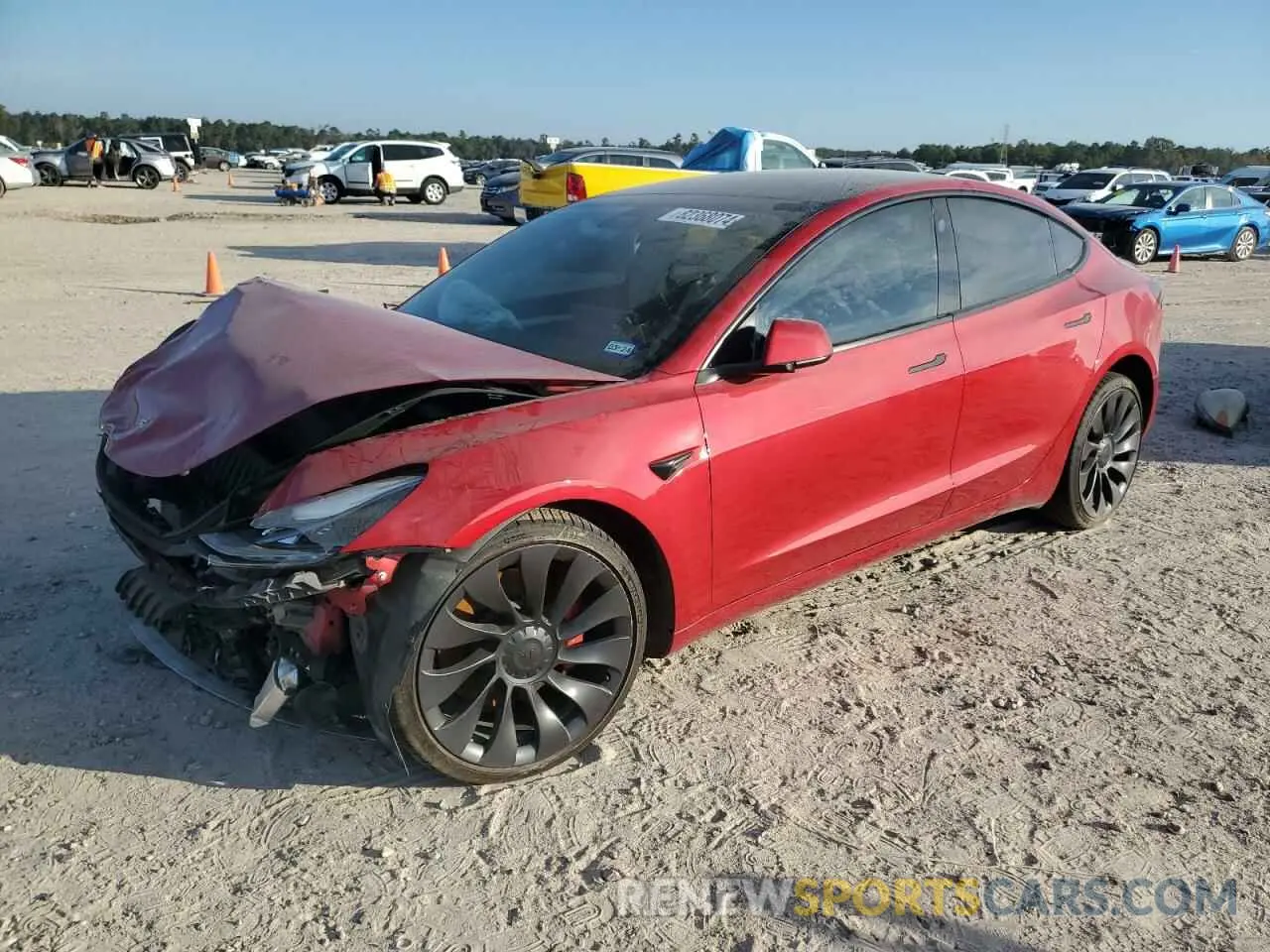 1 Photograph of a damaged car 5YJ3E1EC7PF486616 TESLA MODEL 3 2023