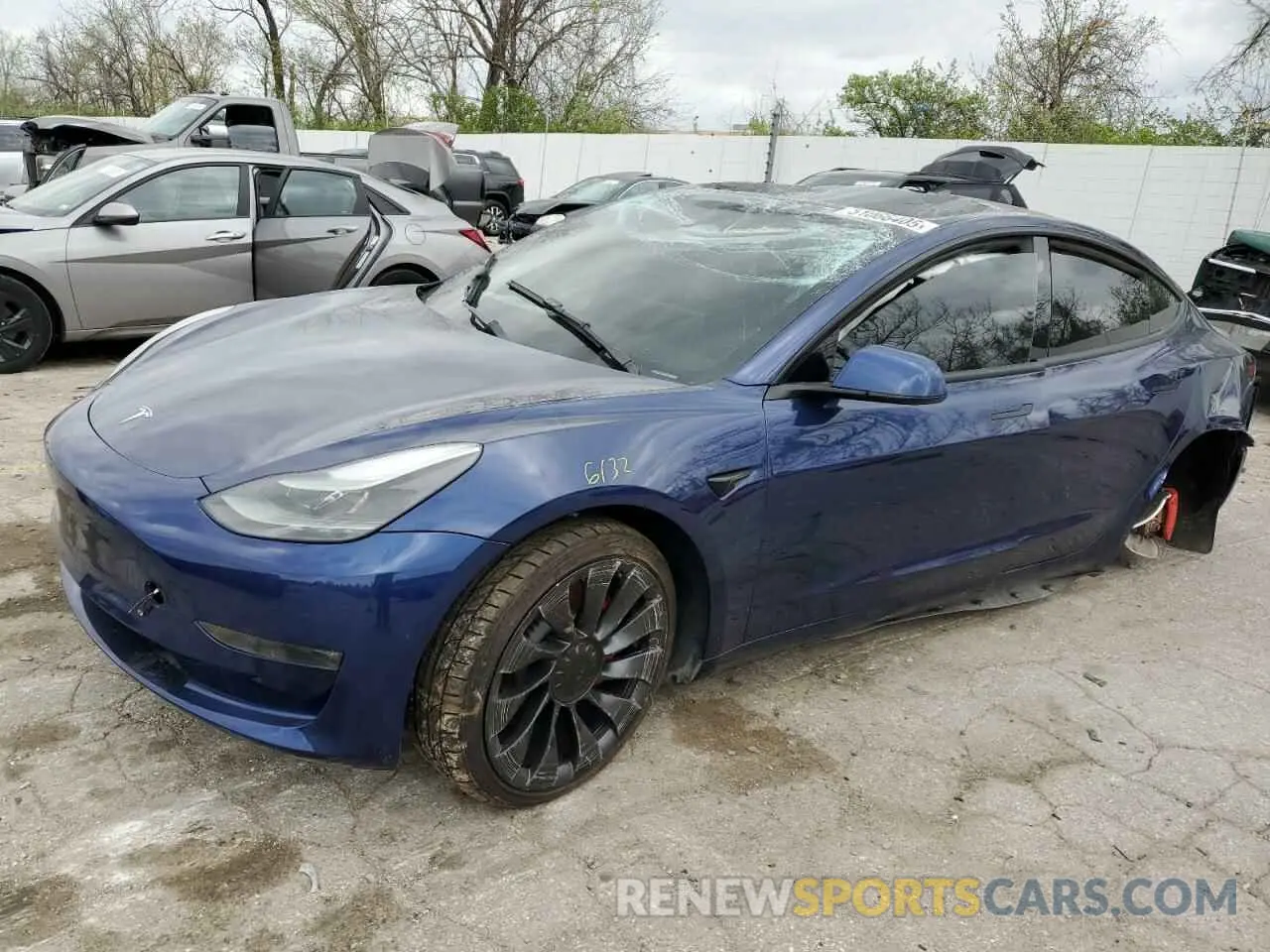 1 Photograph of a damaged car 5YJ3E1EC7PF488706 TESLA MODEL 3 2023