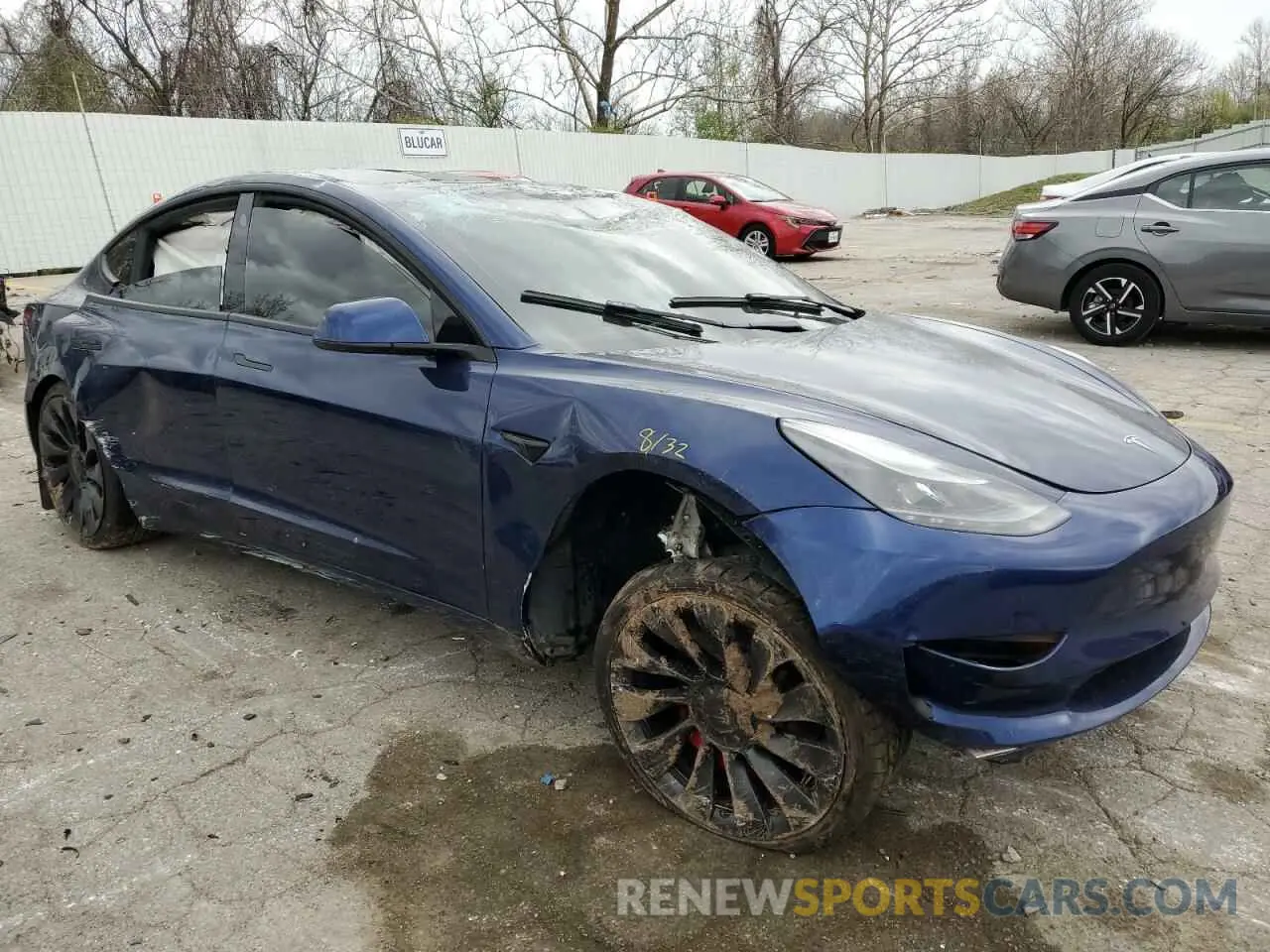 4 Photograph of a damaged car 5YJ3E1EC7PF488706 TESLA MODEL 3 2023