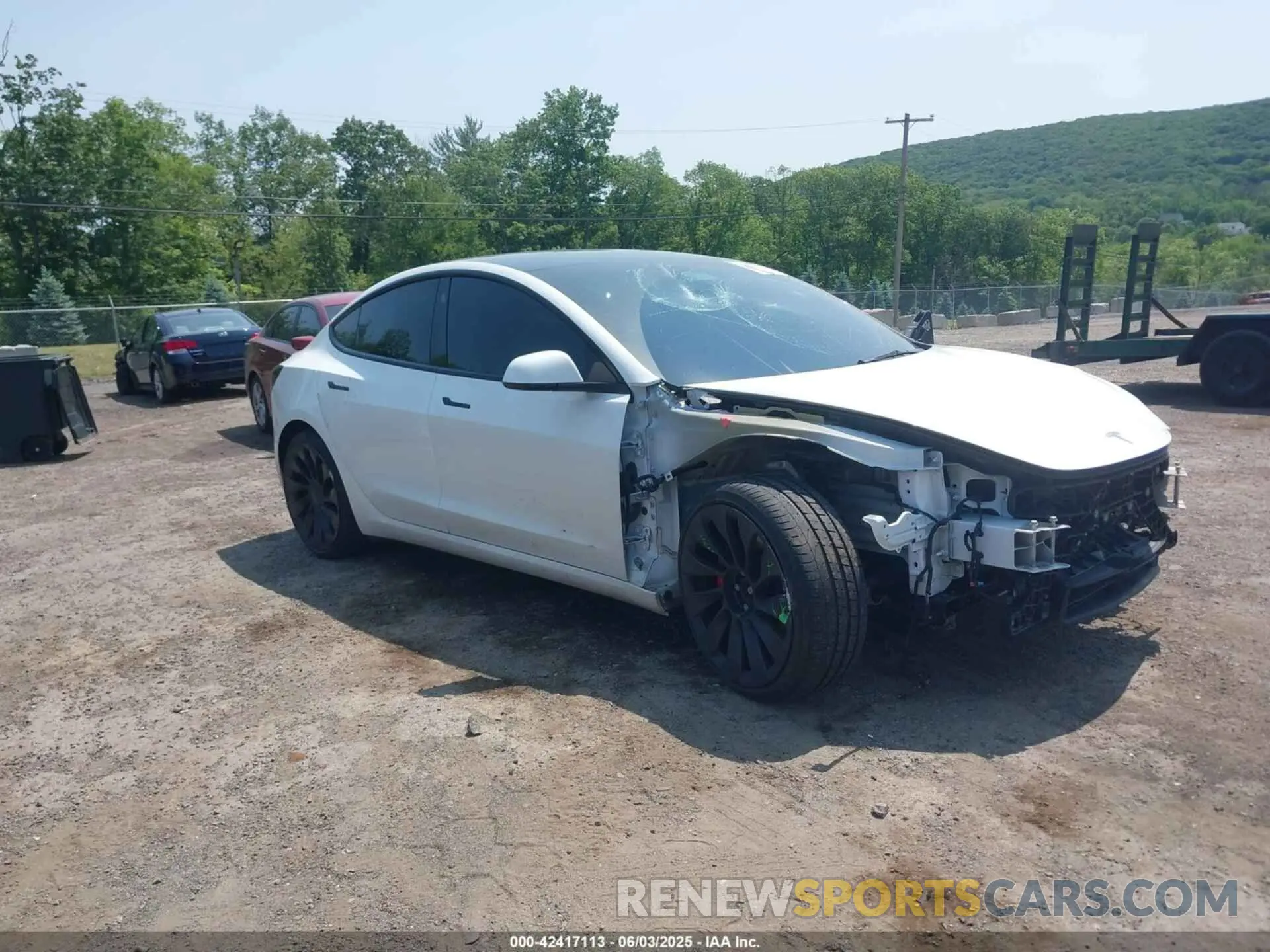 1 Photograph of a damaged car 5YJ3E1EC7PF500160 TESLA MODEL 3 2023