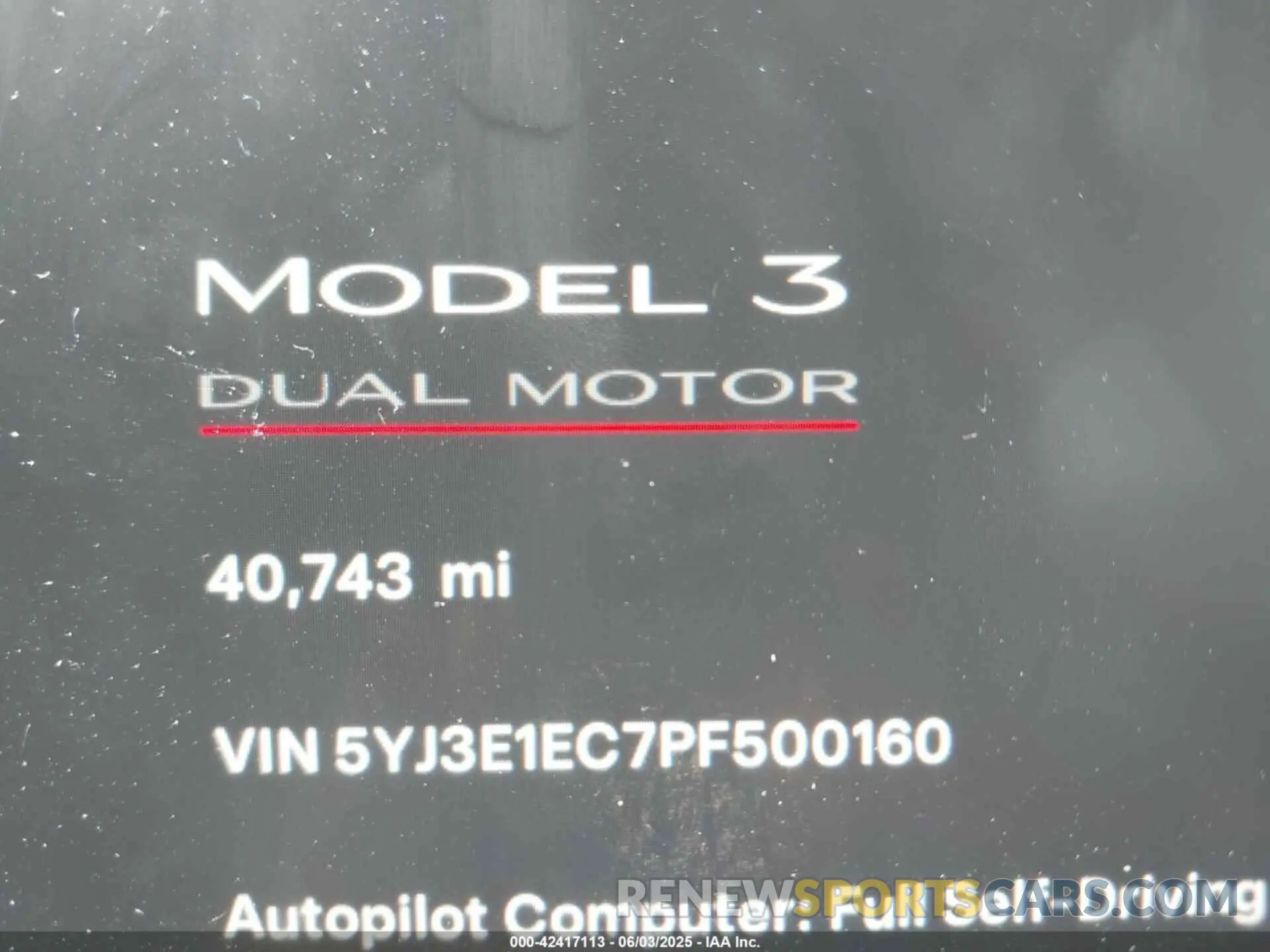 15 Photograph of a damaged car 5YJ3E1EC7PF500160 TESLA MODEL 3 2023