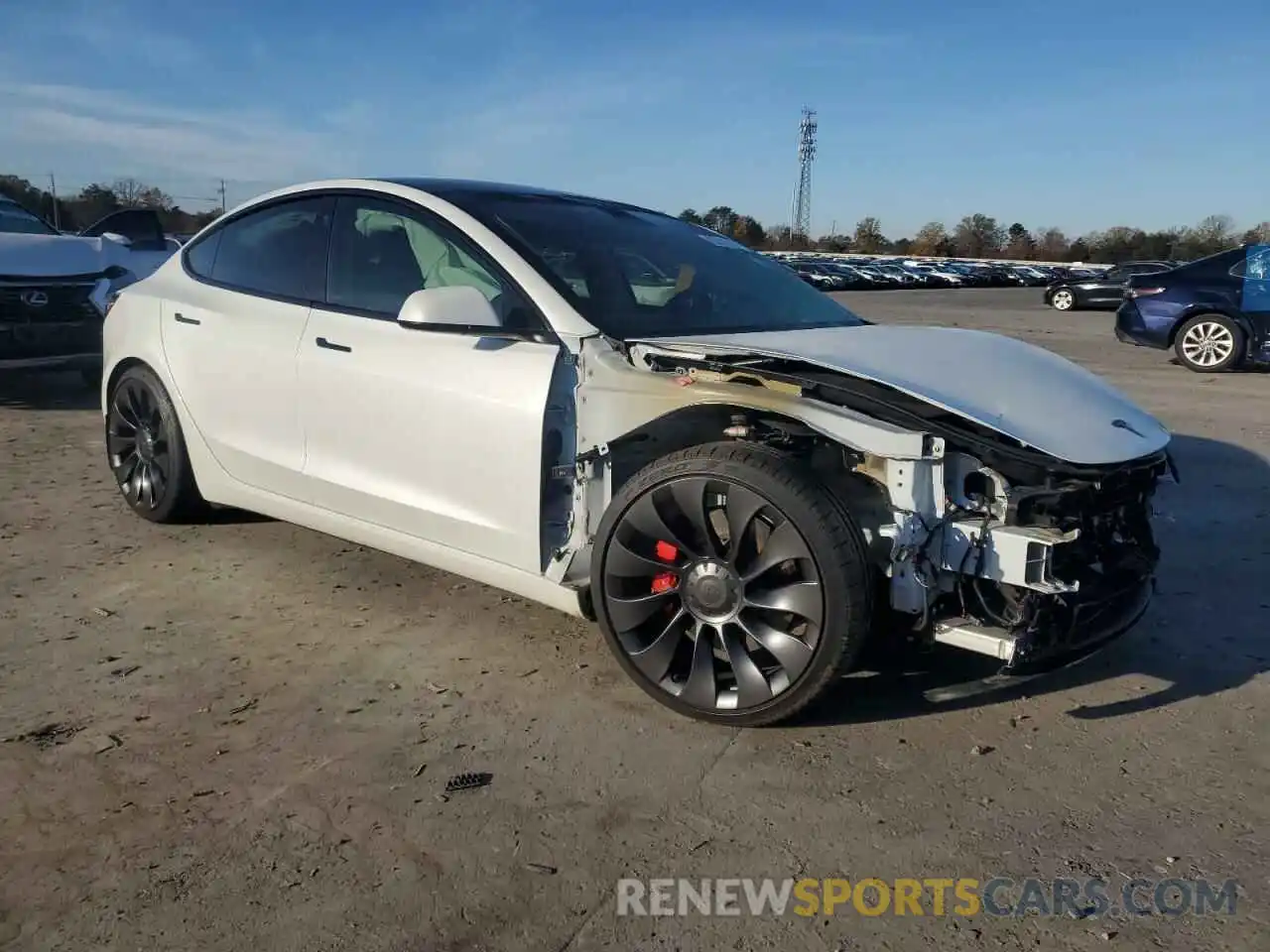 4 Photograph of a damaged car 5YJ3E1EC7PF601389 TESLA MODEL 3 2023