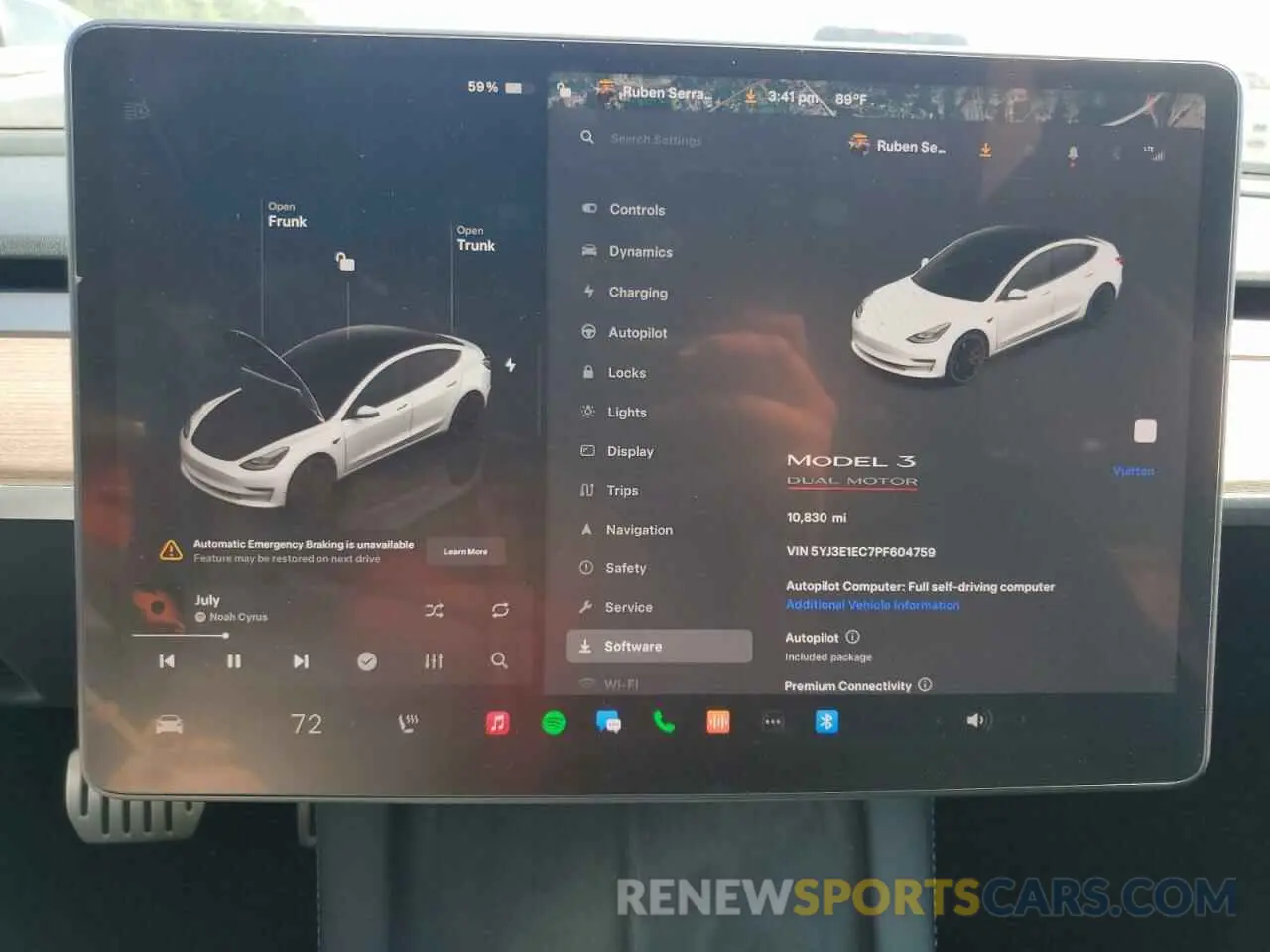 9 Photograph of a damaged car 5YJ3E1EC7PF604759 TESLA MODEL 3 2023