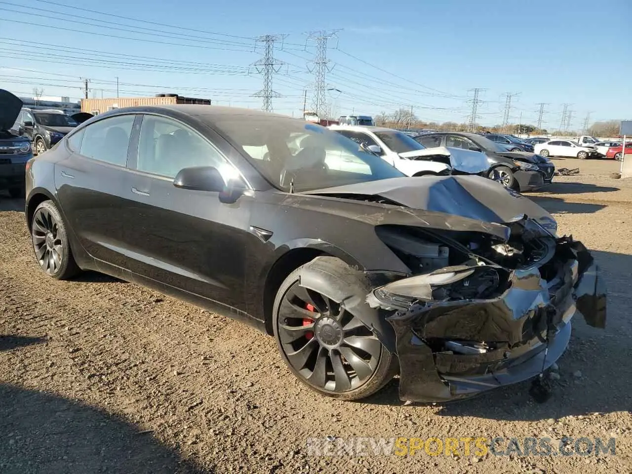 4 Photograph of a damaged car 5YJ3E1EC8PF409012 TESLA MODEL 3 2023
