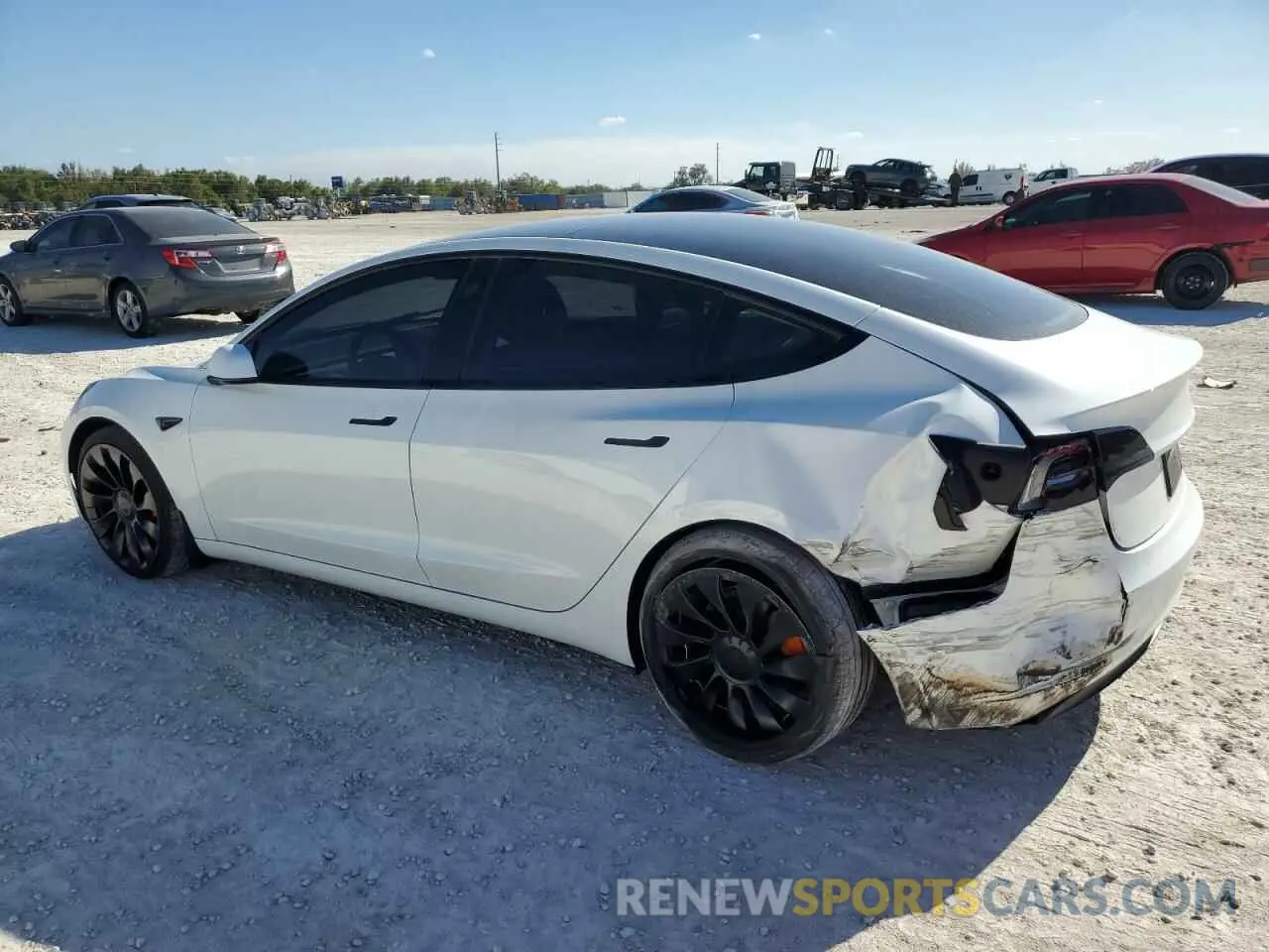2 Photograph of a damaged car 5YJ3E1EC8PF464611 TESLA MODEL 3 2023