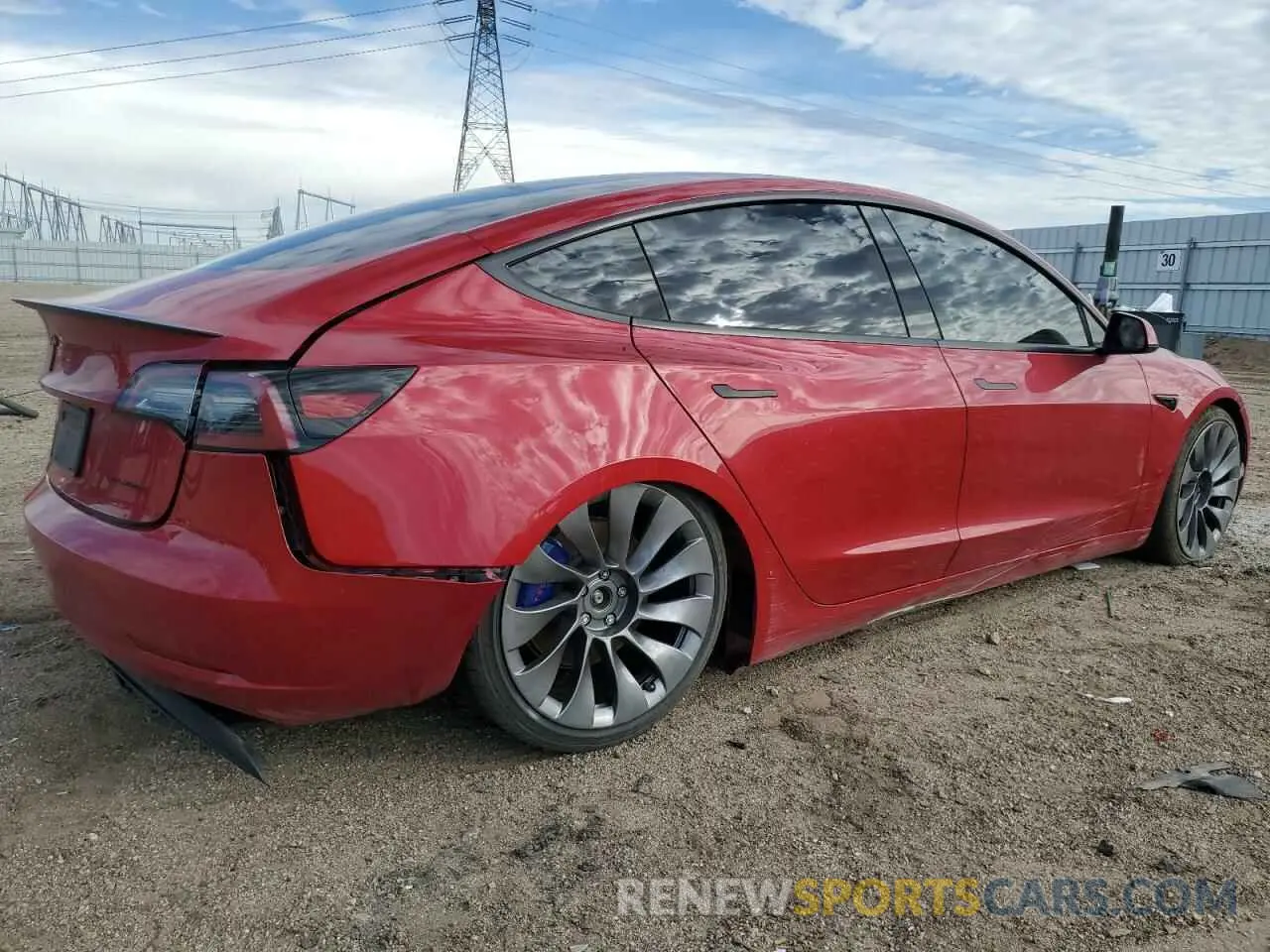 3 Photograph of a damaged car 5YJ3E1EC8PF472031 TESLA MODEL 3 2023