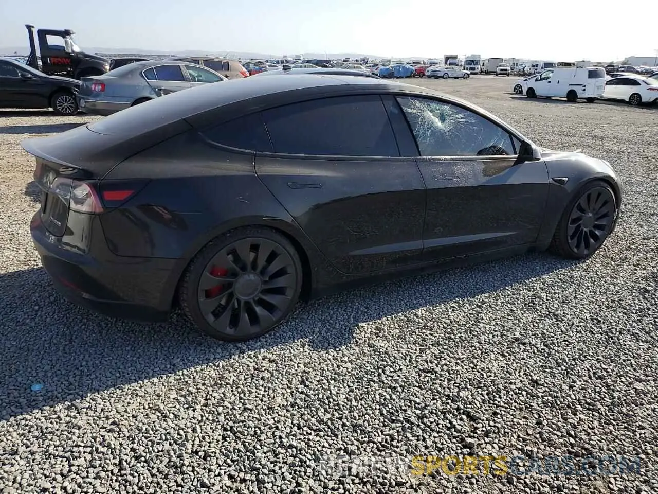 3 Photograph of a damaged car 5YJ3E1EC9PF414218 TESLA MODEL 3 2023