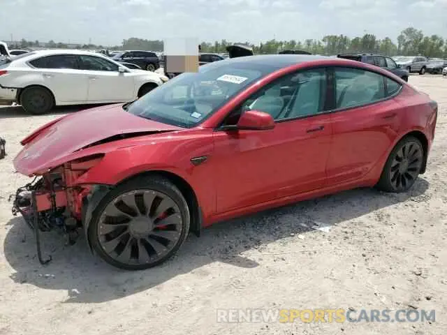 1 Photograph of a damaged car 5YJ3E1EC9PF508440 TESLA MODEL 3 2023