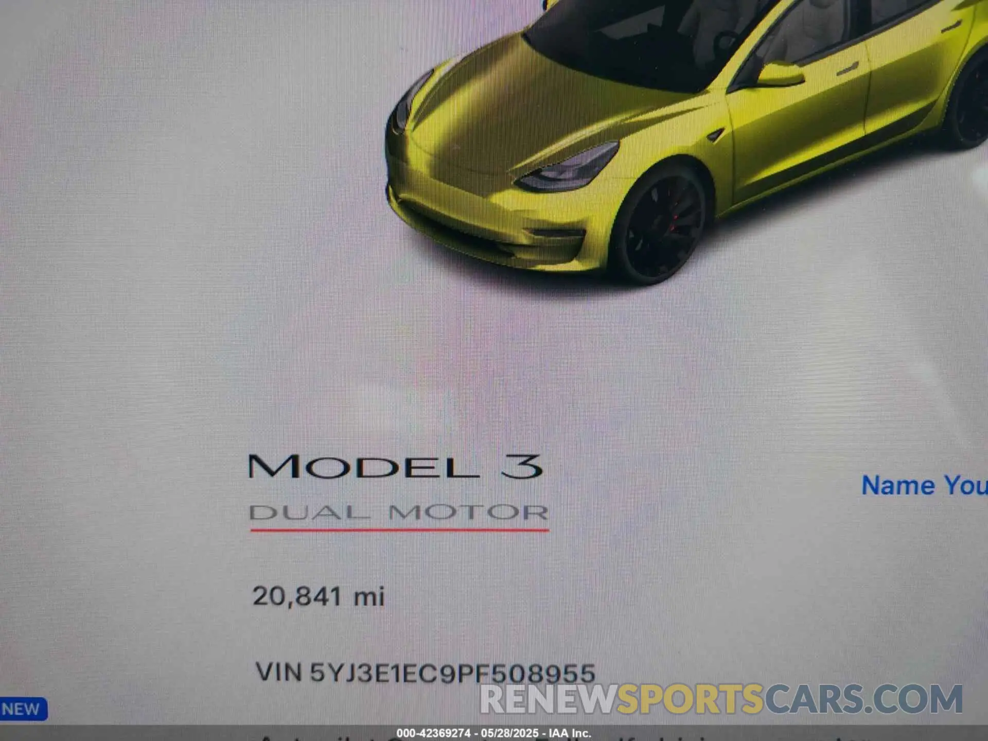 7 Photograph of a damaged car 5YJ3E1EC9PF508955 TESLA MODEL 3 2023