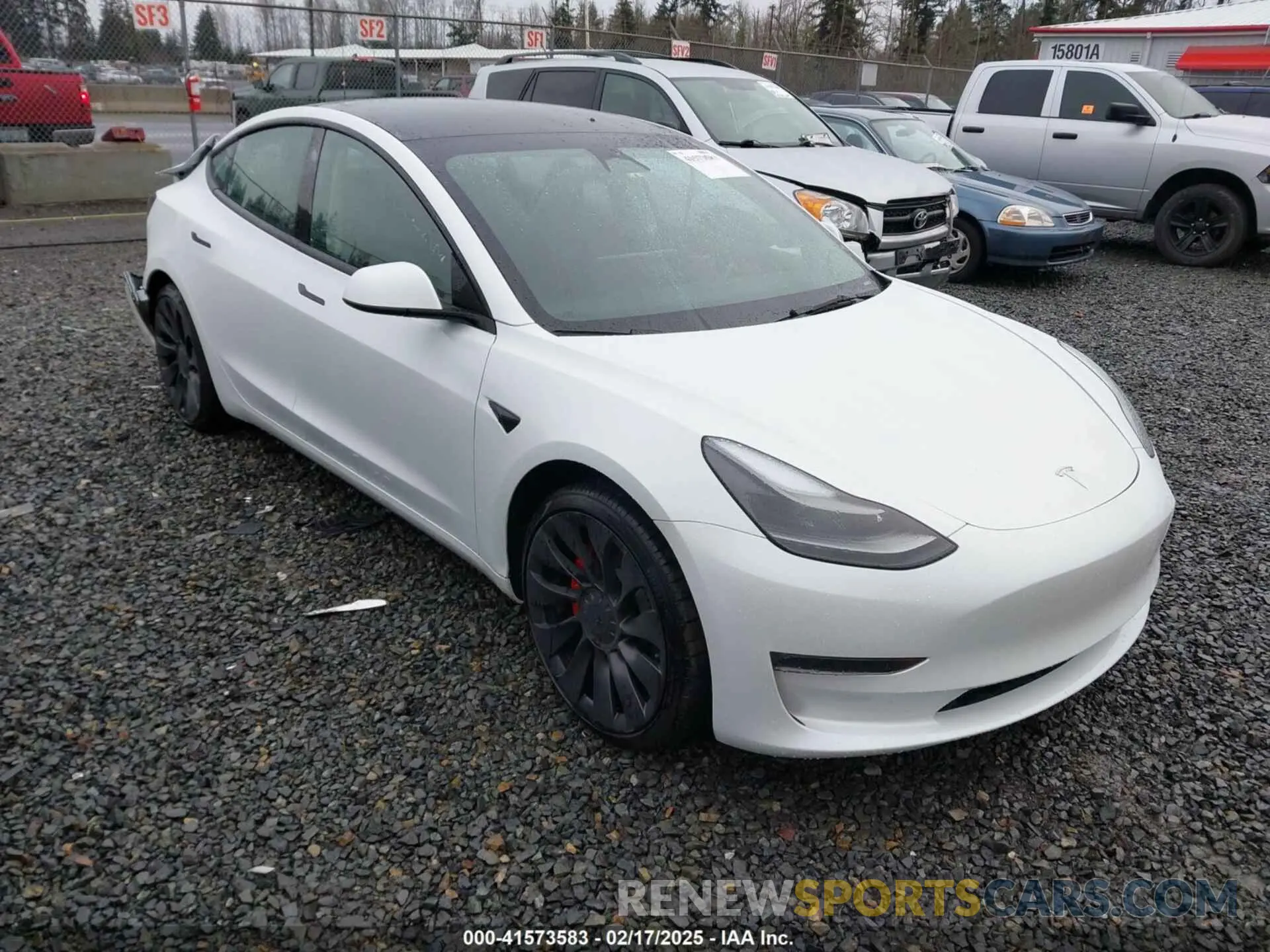 1 Photograph of a damaged car 5YJ3E1EC9PF545648 TESLA MODEL 3 2023