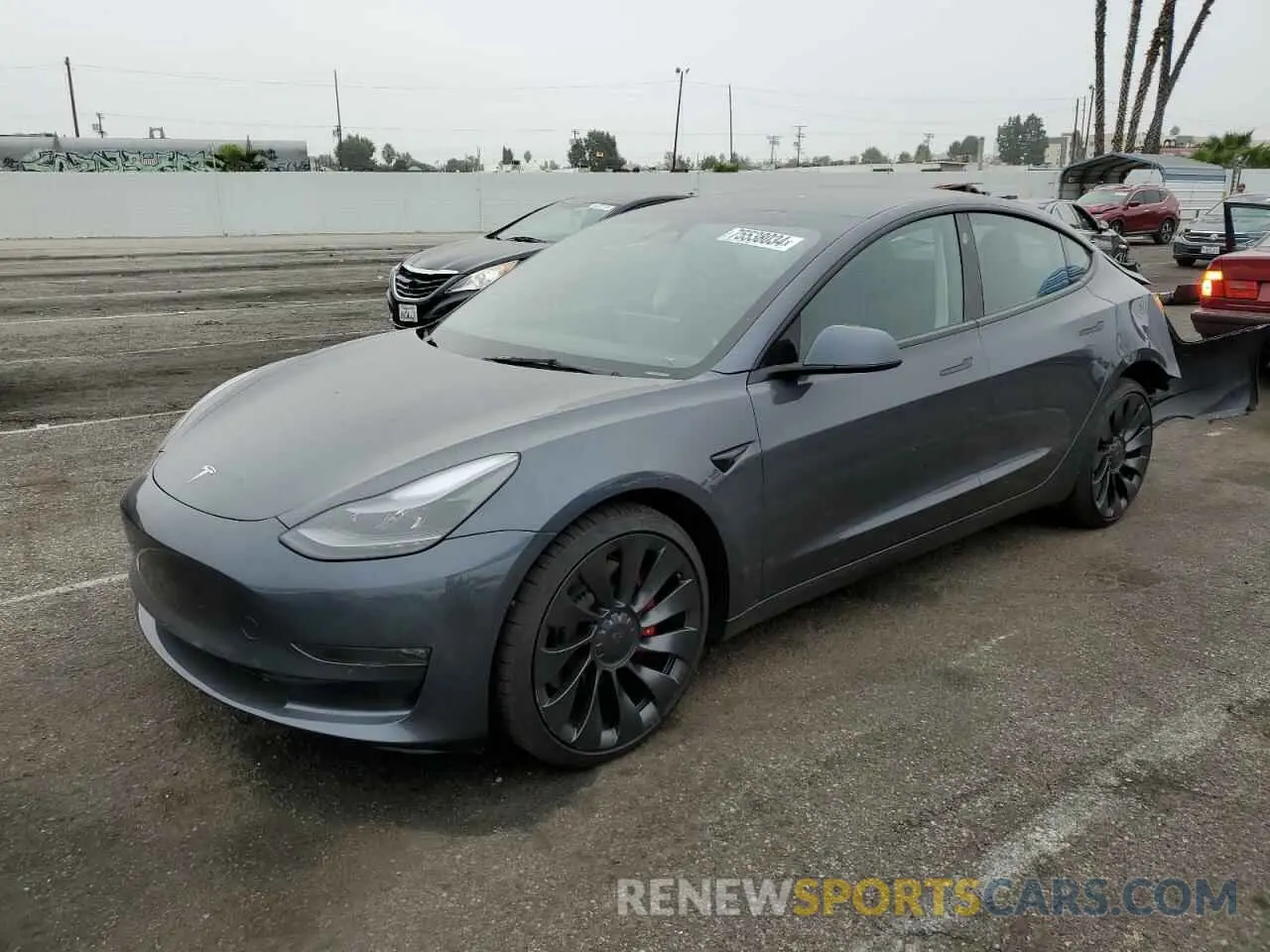 1 Photograph of a damaged car 5YJ3E1EC9PF628139 TESLA MODEL 3 2023