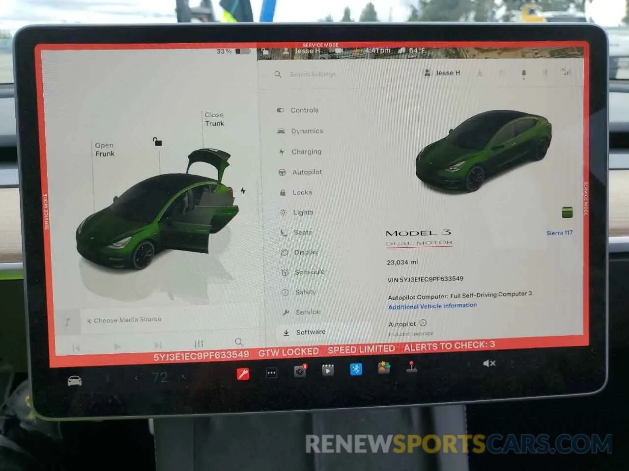 9 Photograph of a damaged car 5YJ3E1EC9PF633549 TESLA MODEL 3 2023