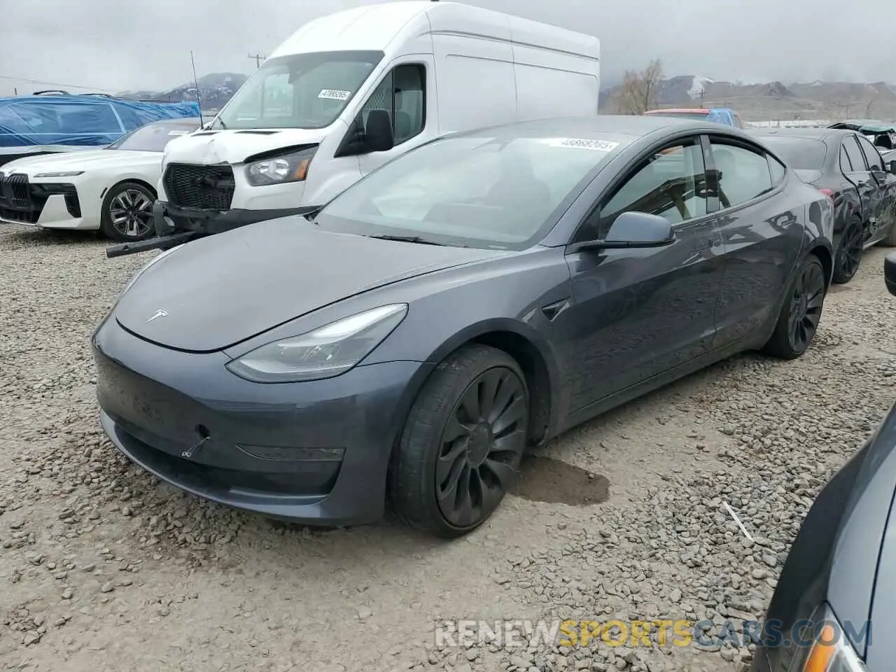 1 Photograph of a damaged car 5YJ3E1EC9PF673517 TESLA MODEL 3 2023