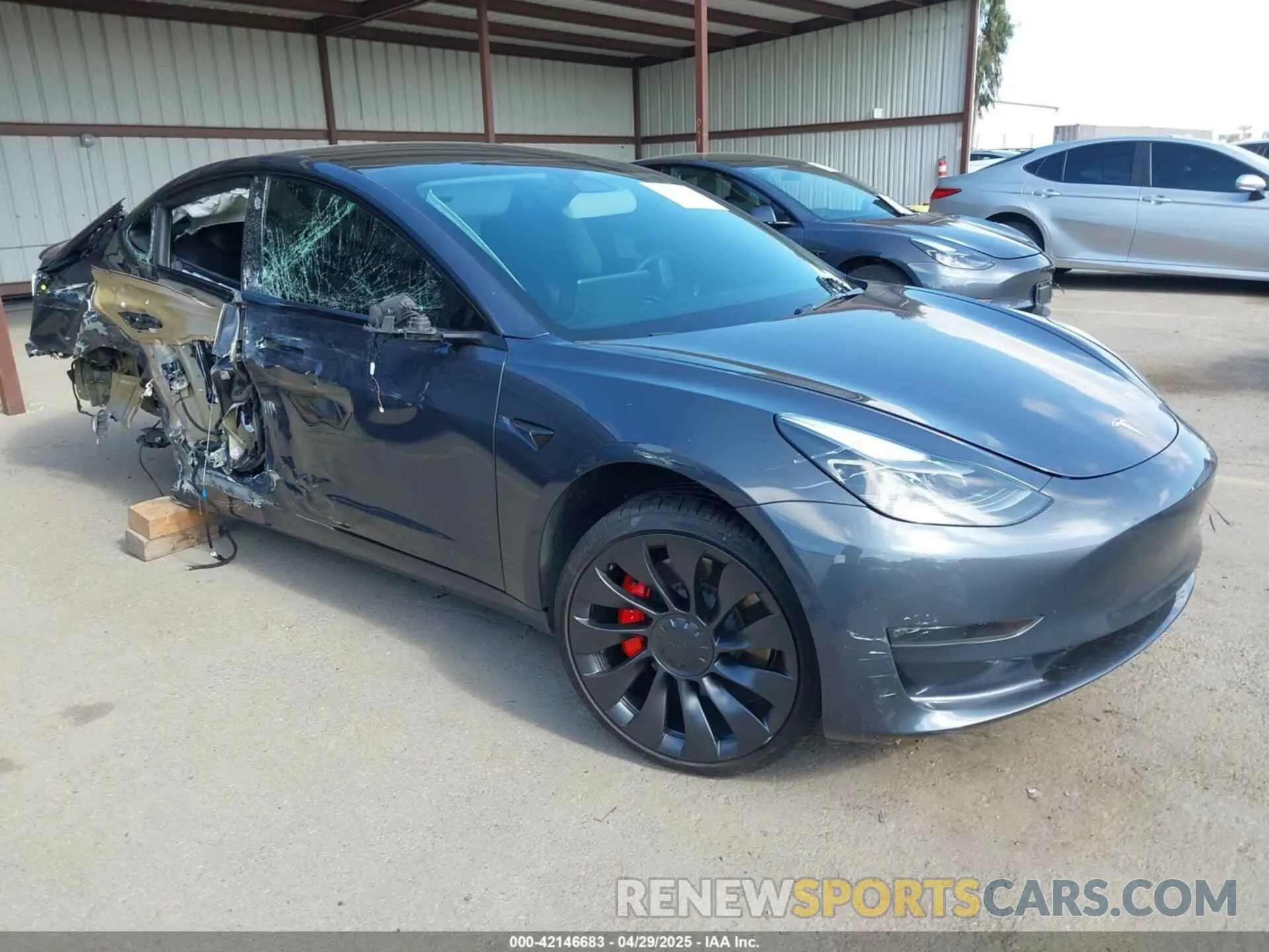 1 Photograph of a damaged car 5YJ3E1ECXPF410212 TESLA MODEL 3 2023