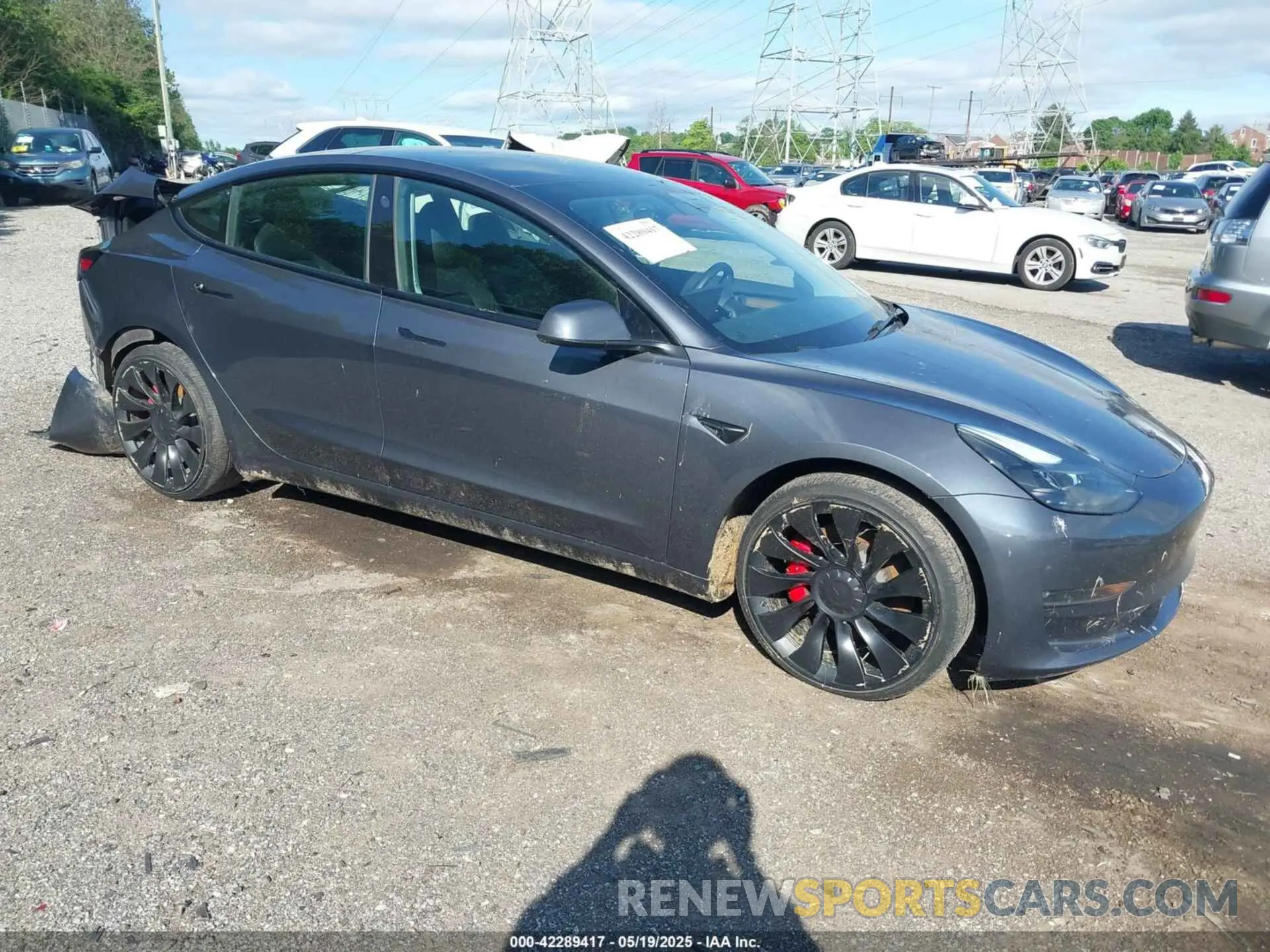 1 Photograph of a damaged car 5YJ3E1ECXPF482320 TESLA MODEL 3 2023