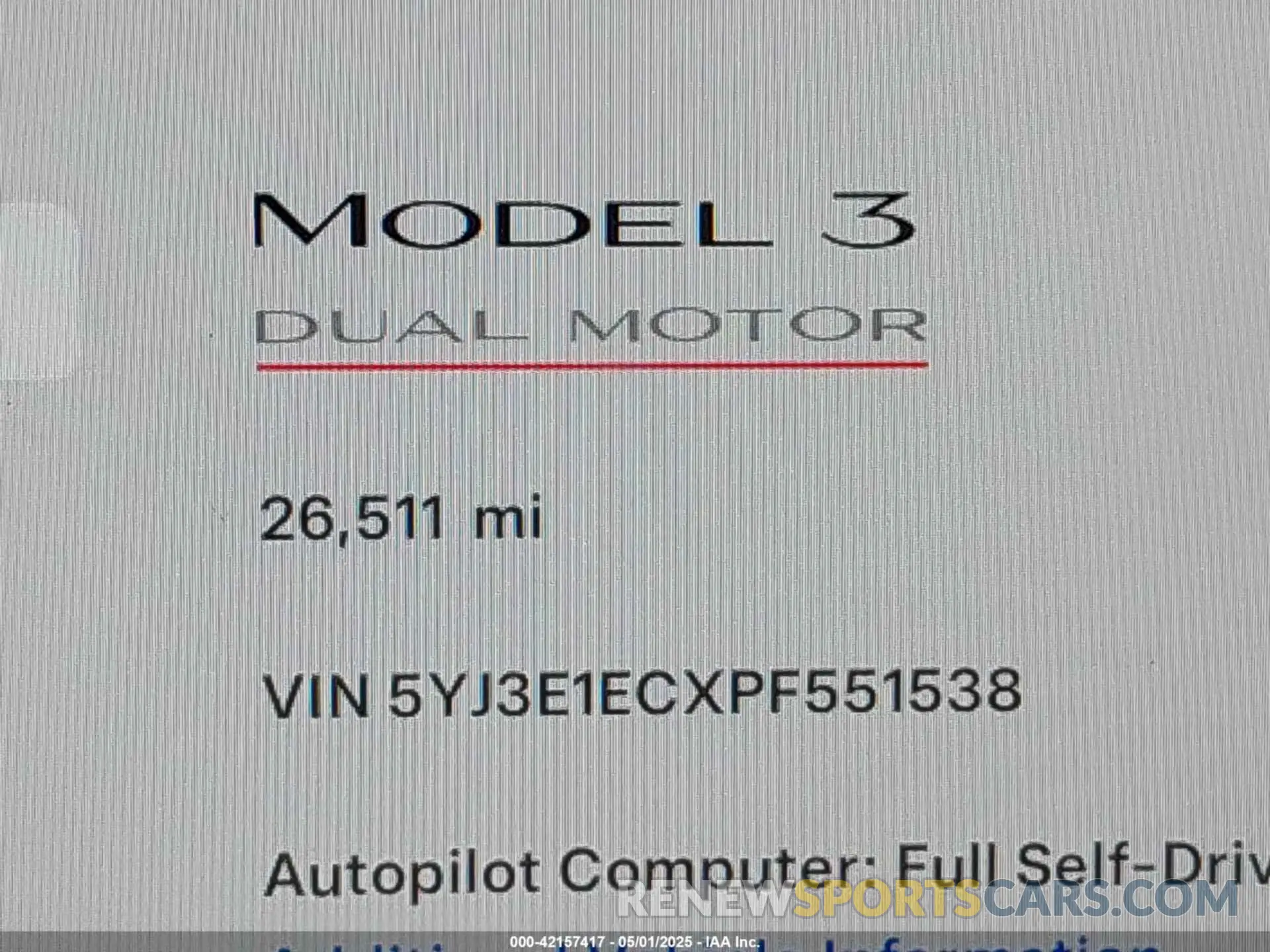 14 Photograph of a damaged car 5YJ3E1ECXPF551538 TESLA MODEL 3 2023