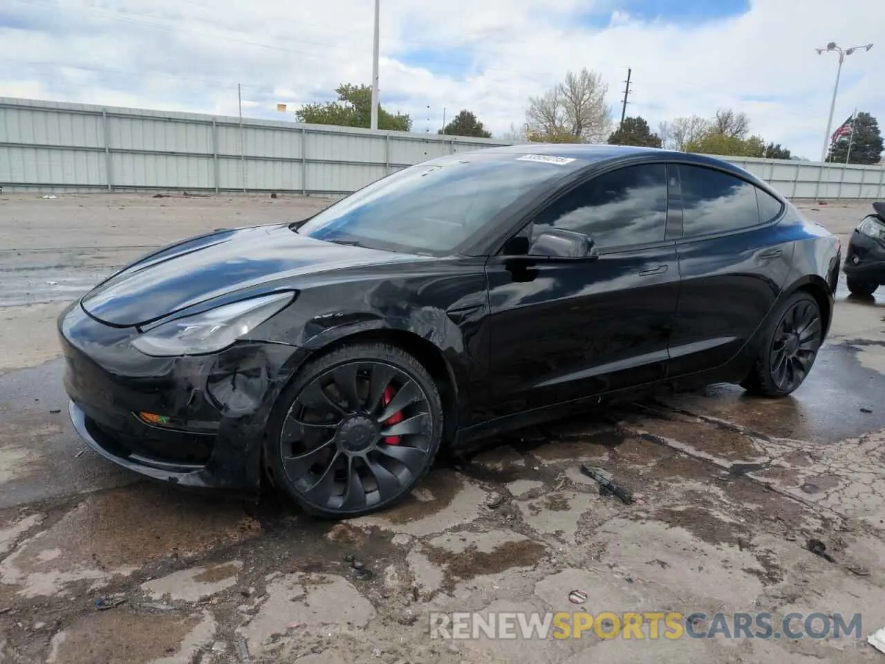 1 Photograph of a damaged car 5YJ3E1ECXPF628019 TESLA MODEL 3 2023