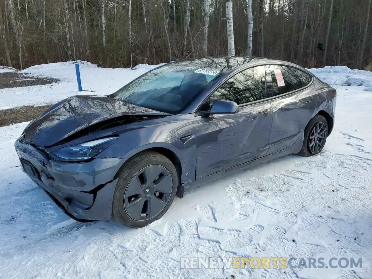 1 Photograph of a damaged car LRW3E1FA0PC899887 TESLA MODEL 3 2023