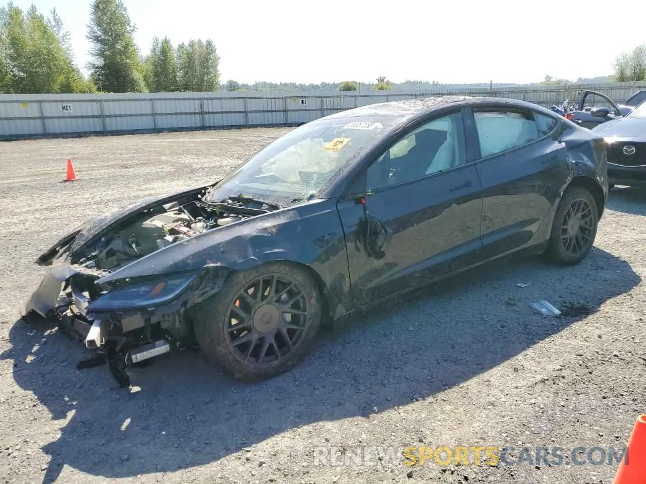 1 Photograph of a damaged car 5YJ3E1EA0RF724968 TESLA MODEL 3 2024