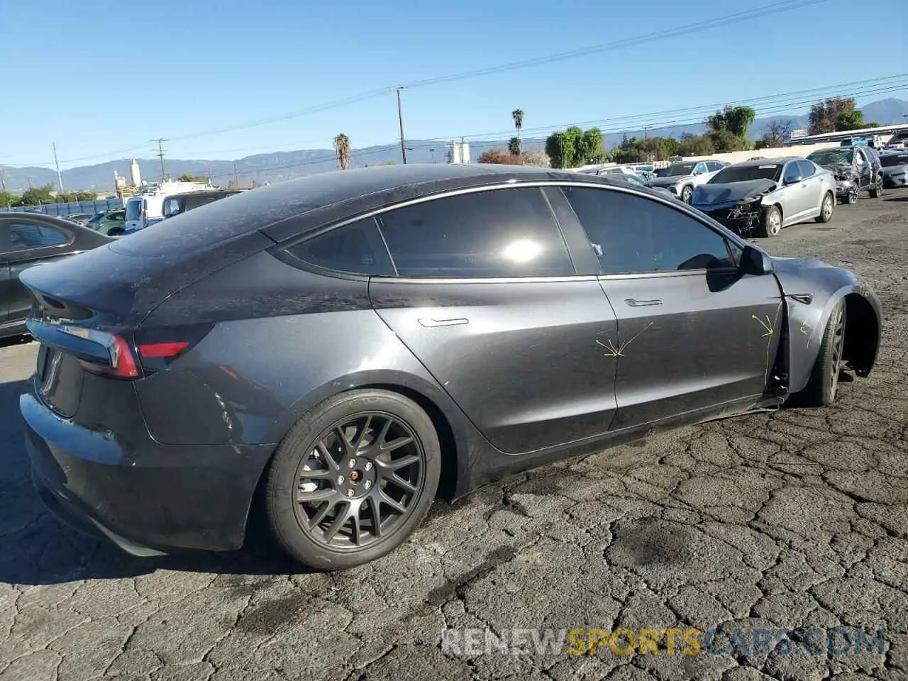 3 Photograph of a damaged car 5YJ3E1EA0RF736893 TESLA MODEL 3 2024
