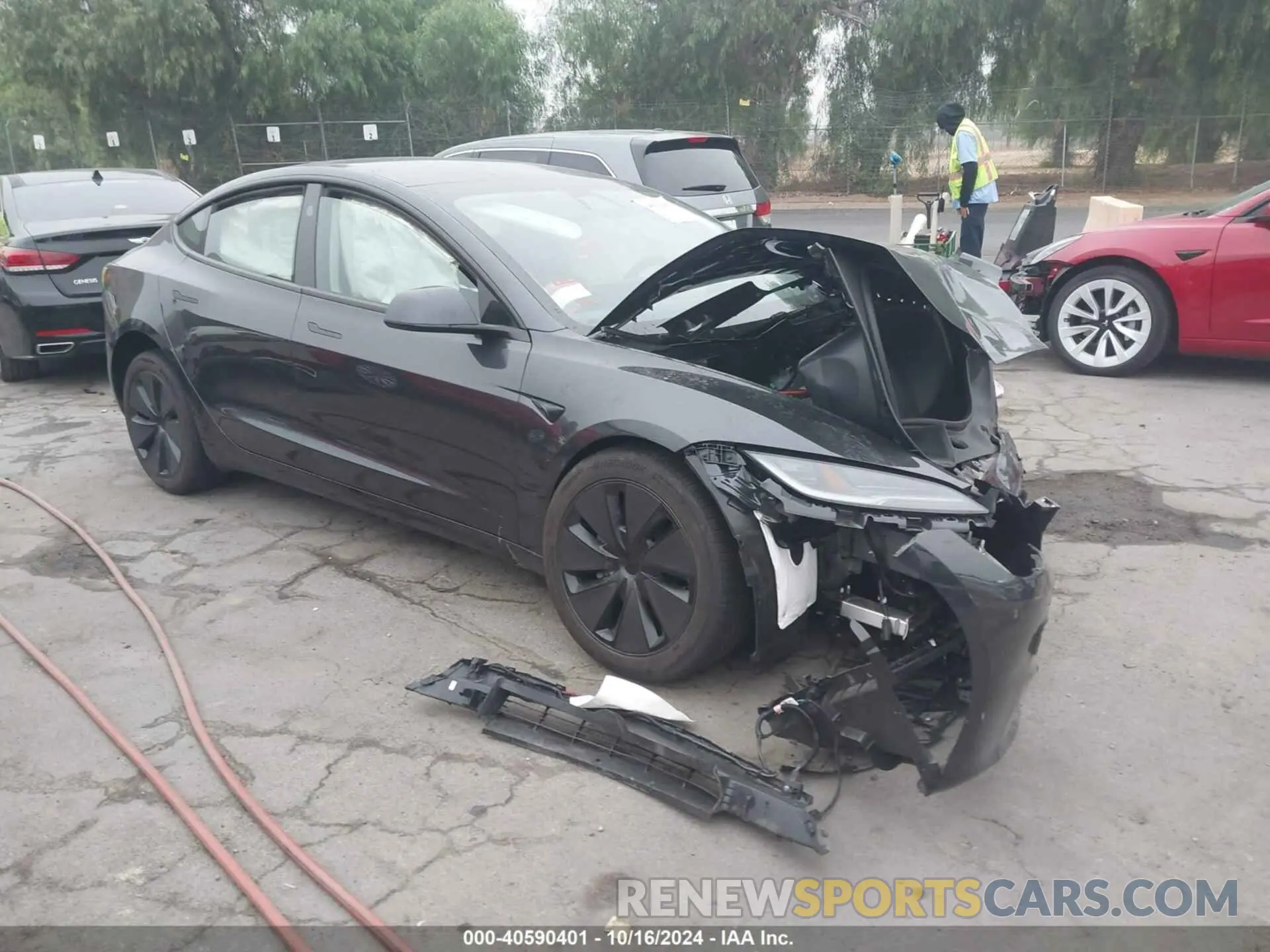 1 Photograph of a damaged car 5YJ3E1EA0RF744072 TESLA MODEL 3 2024