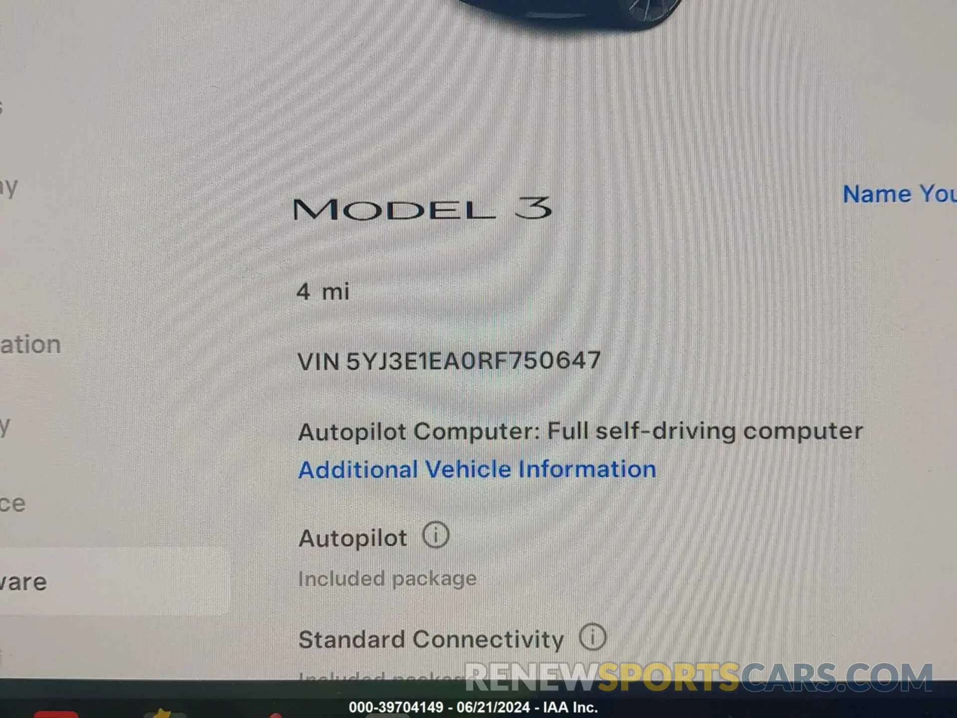 12 Photograph of a damaged car 5YJ3E1EA0RF750647 TESLA MODEL 3 2024