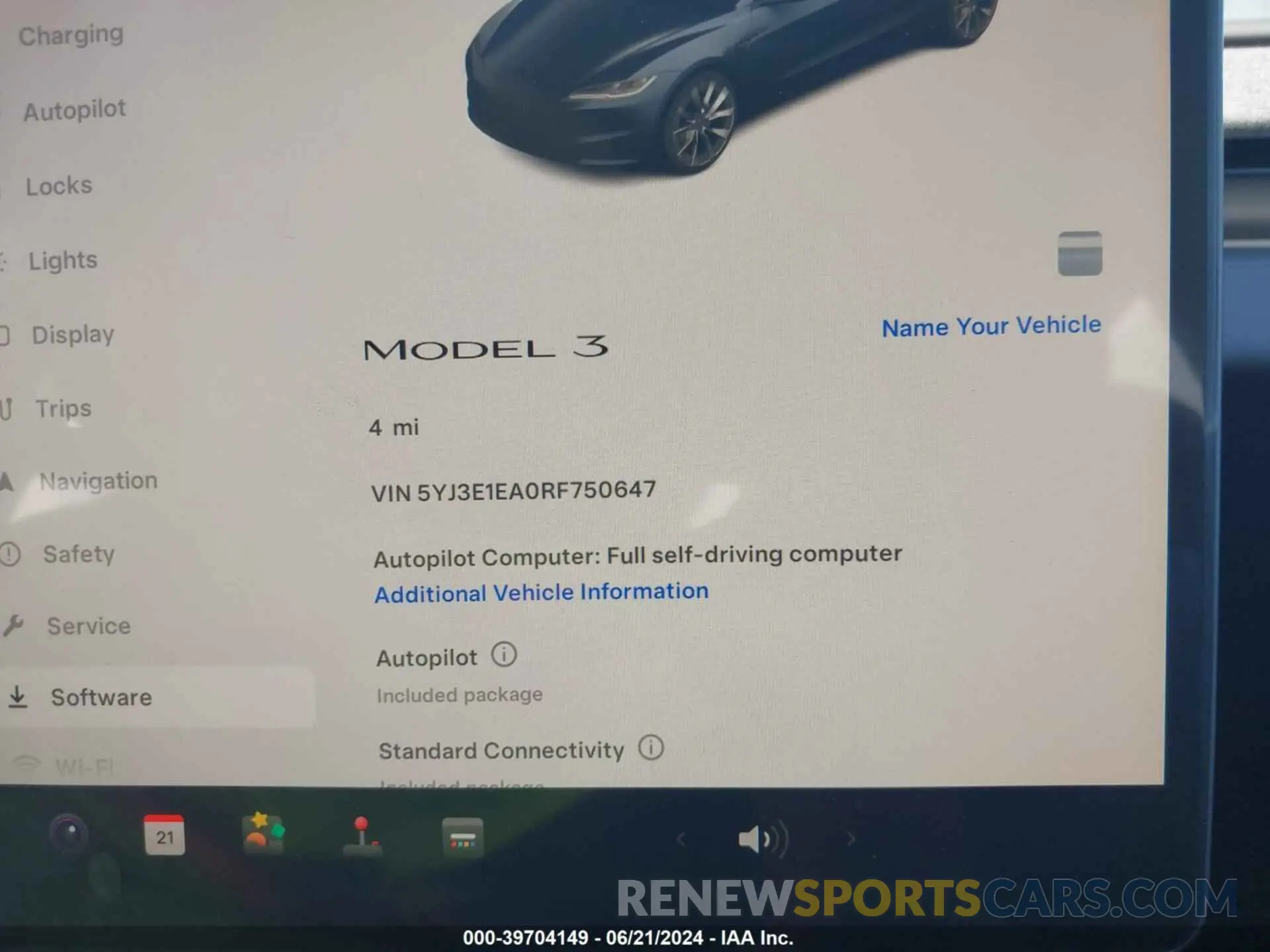 7 Photograph of a damaged car 5YJ3E1EA0RF750647 TESLA MODEL 3 2024