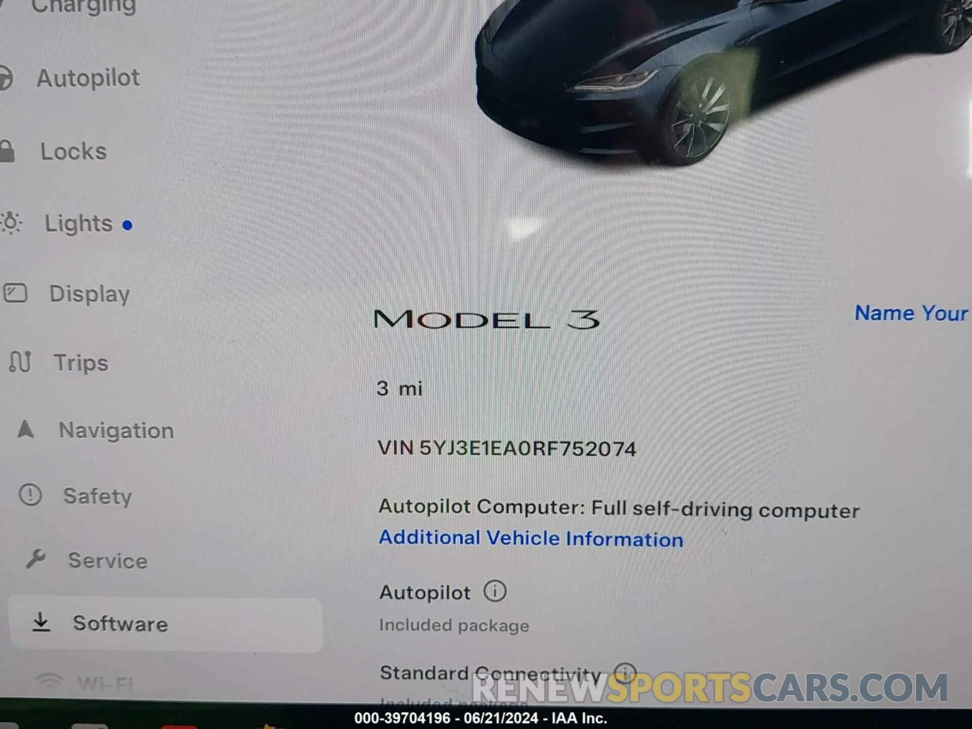 12 Photograph of a damaged car 5YJ3E1EA0RF752074 TESLA MODEL 3 2024
