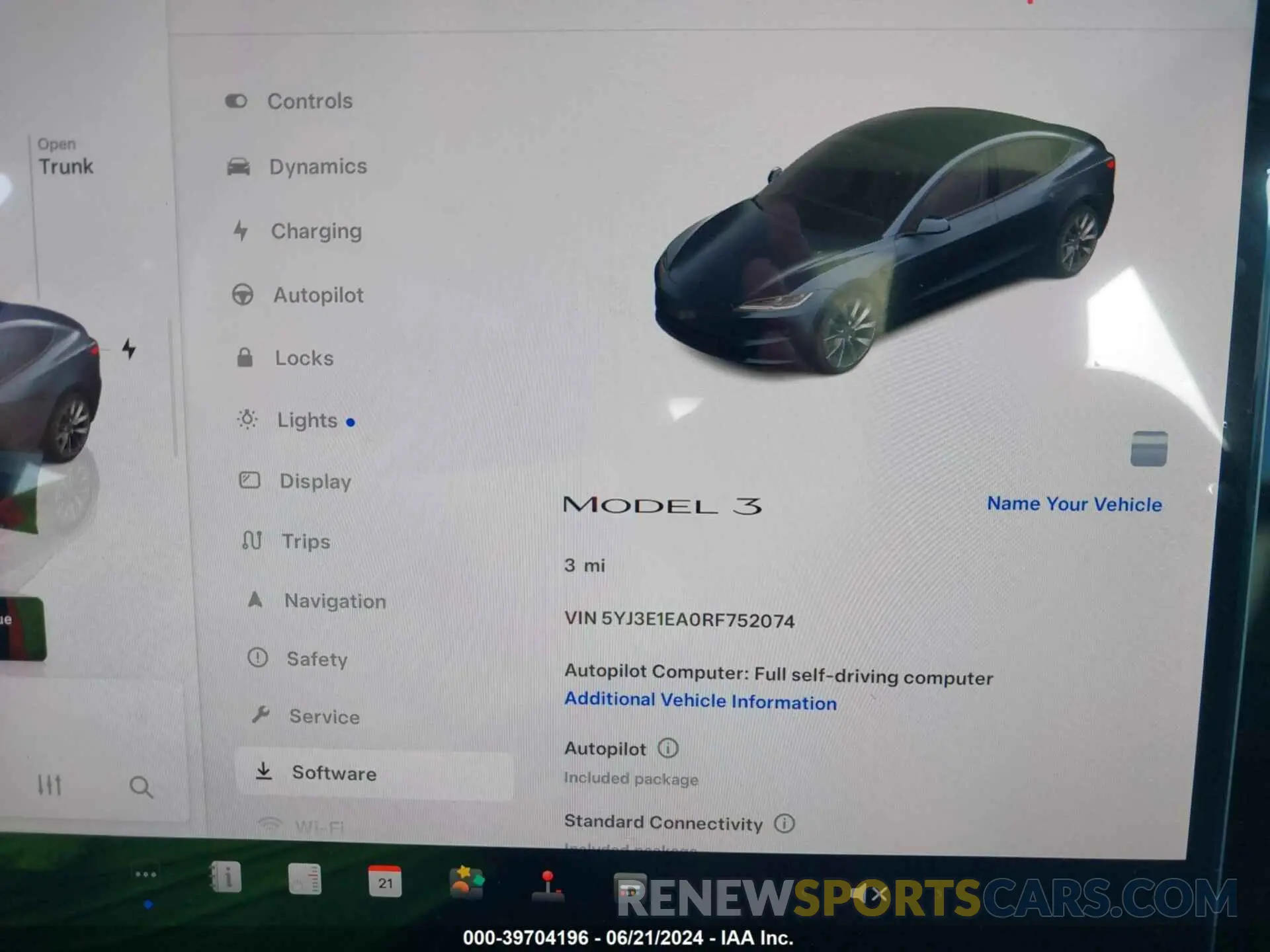 7 Photograph of a damaged car 5YJ3E1EA0RF752074 TESLA MODEL 3 2024
