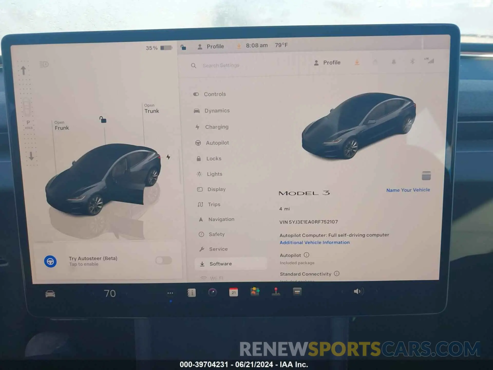7 Photograph of a damaged car 5YJ3E1EA0RF752107 TESLA MODEL 3 2024
