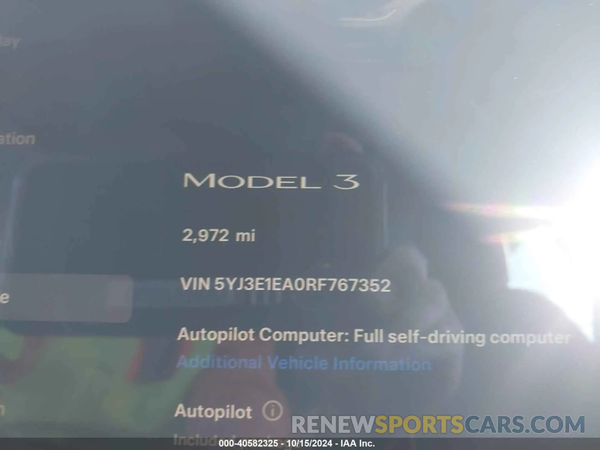 7 Photograph of a damaged car 5YJ3E1EA0RF767352 TESLA MODEL 3 2024