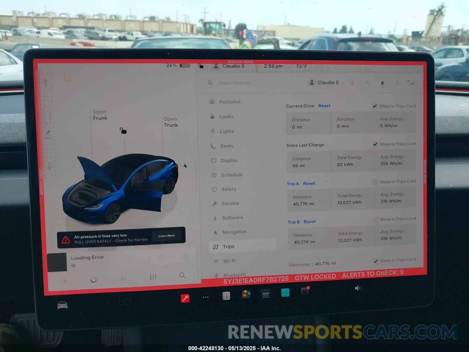 7 Photograph of a damaged car 5YJ3E1EA0RF782725 TESLA MODEL 3 2024