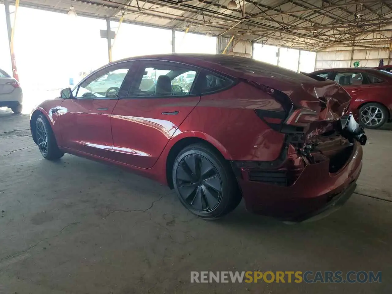 2 Photograph of a damaged car 5YJ3E1EA0RF830675 TESLA MODEL 3 2024