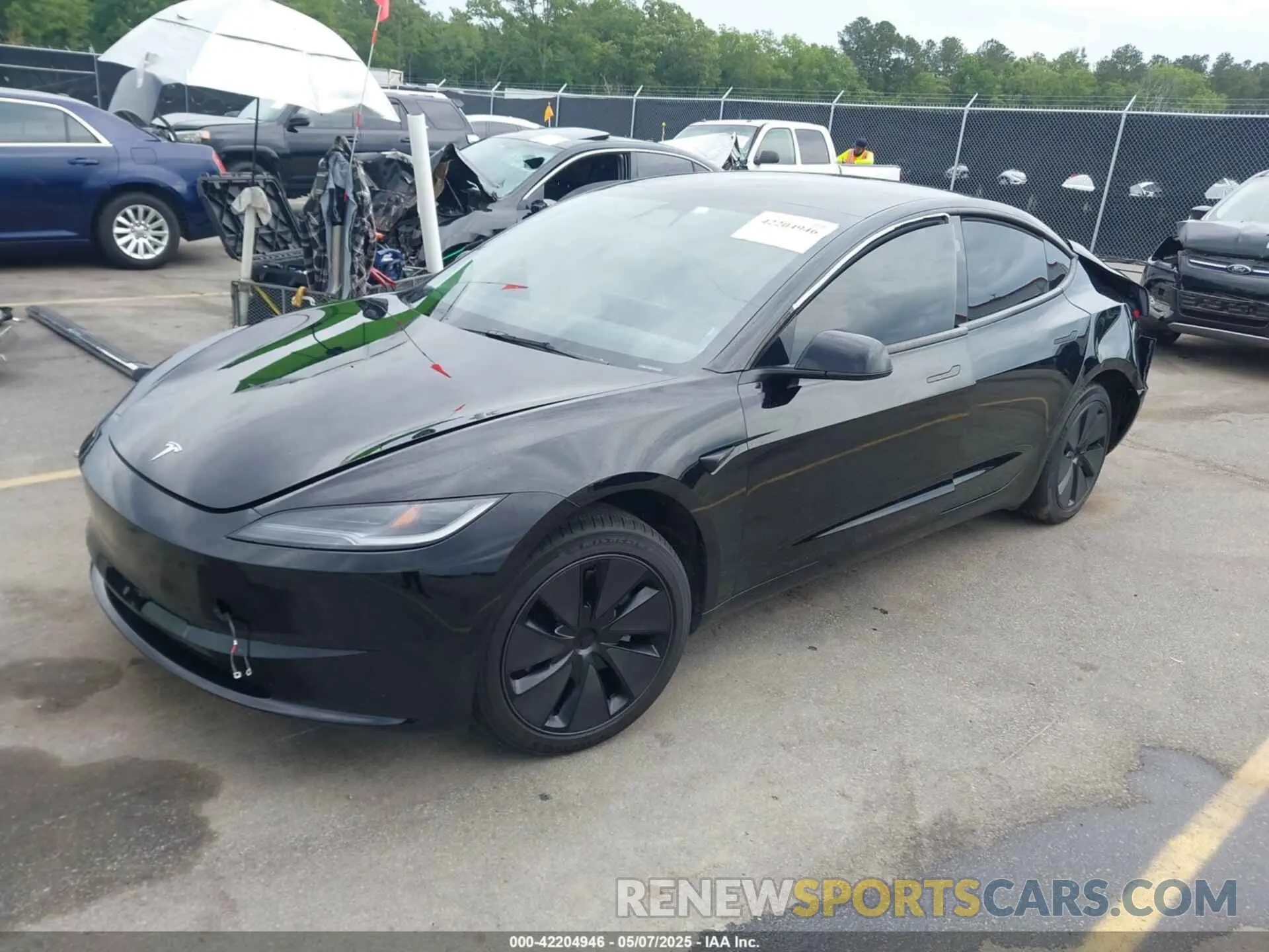 2 Photograph of a damaged car 5YJ3E1EA0RF856726 TESLA MODEL 3 2024
