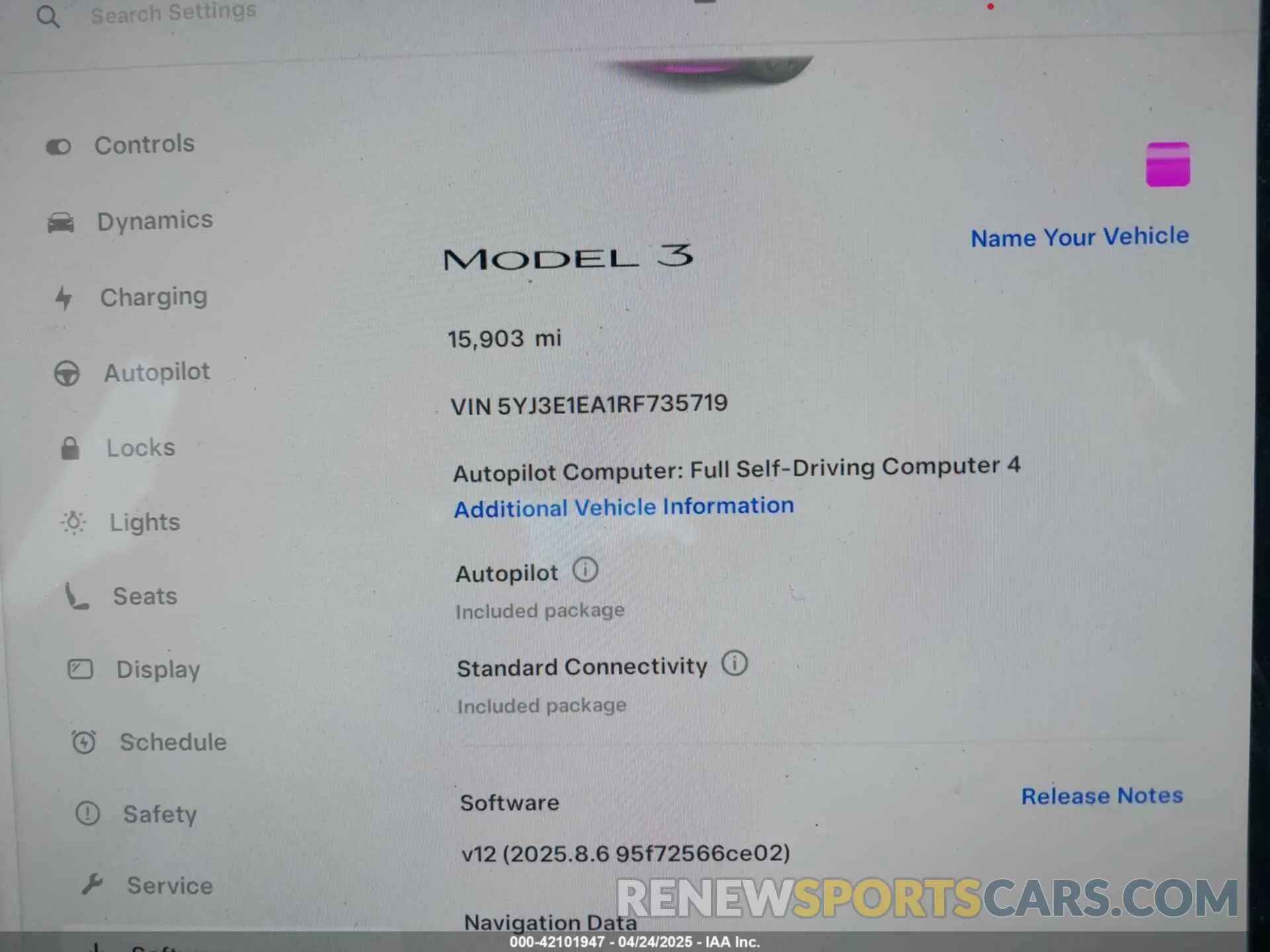 7 Photograph of a damaged car 5YJ3E1EA1RF735719 TESLA MODEL 3 2024