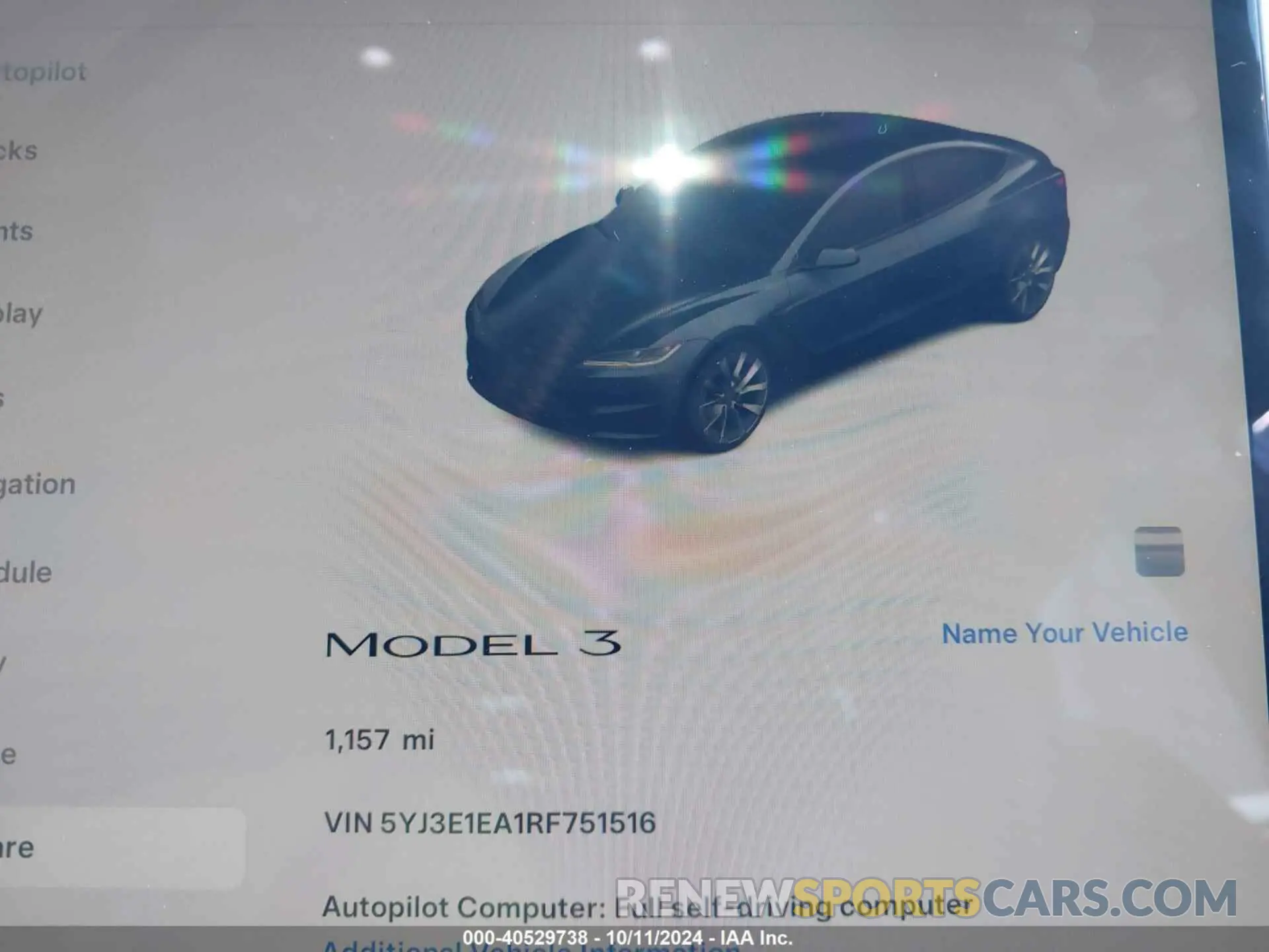16 Photograph of a damaged car 5YJ3E1EA1RF751516 TESLA MODEL 3 2024
