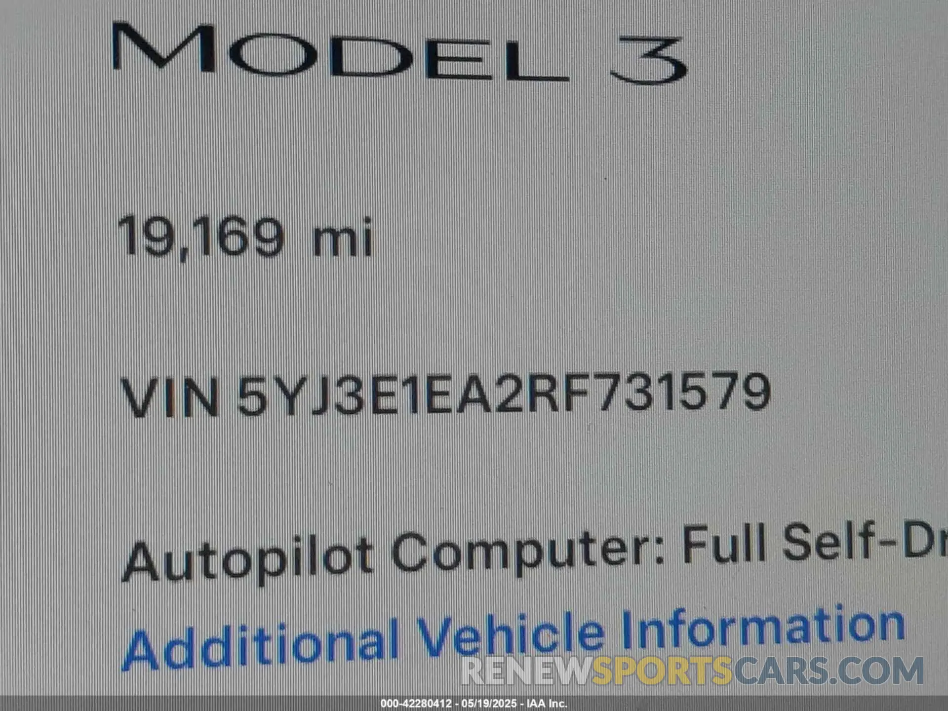 9 Photograph of a damaged car 5YJ3E1EA2RF731579 TESLA MODEL 3 2024