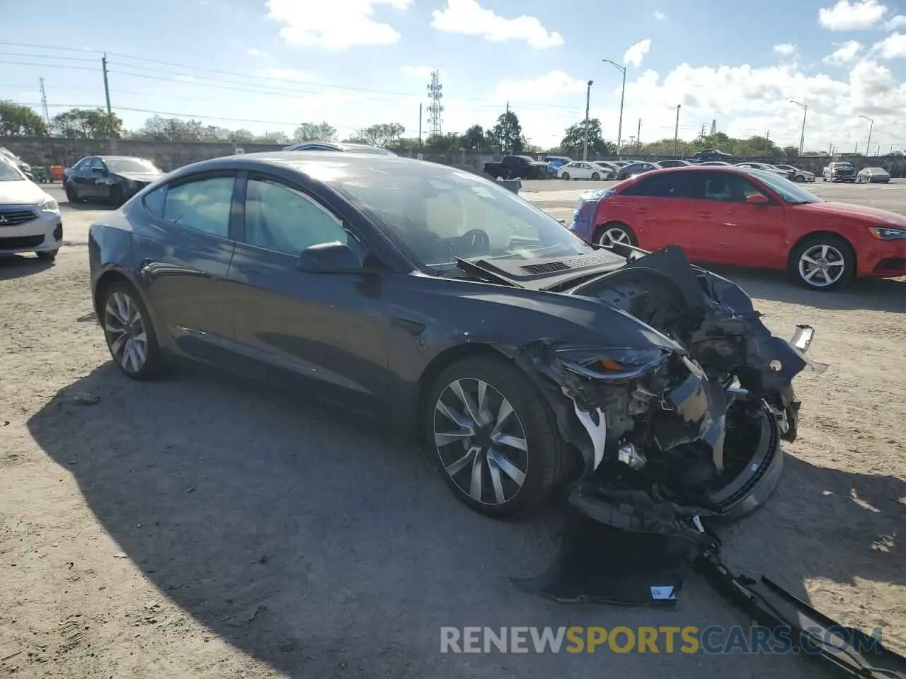 4 Photograph of a damaged car 5YJ3E1EA2RF752321 TESLA MODEL 3 2024