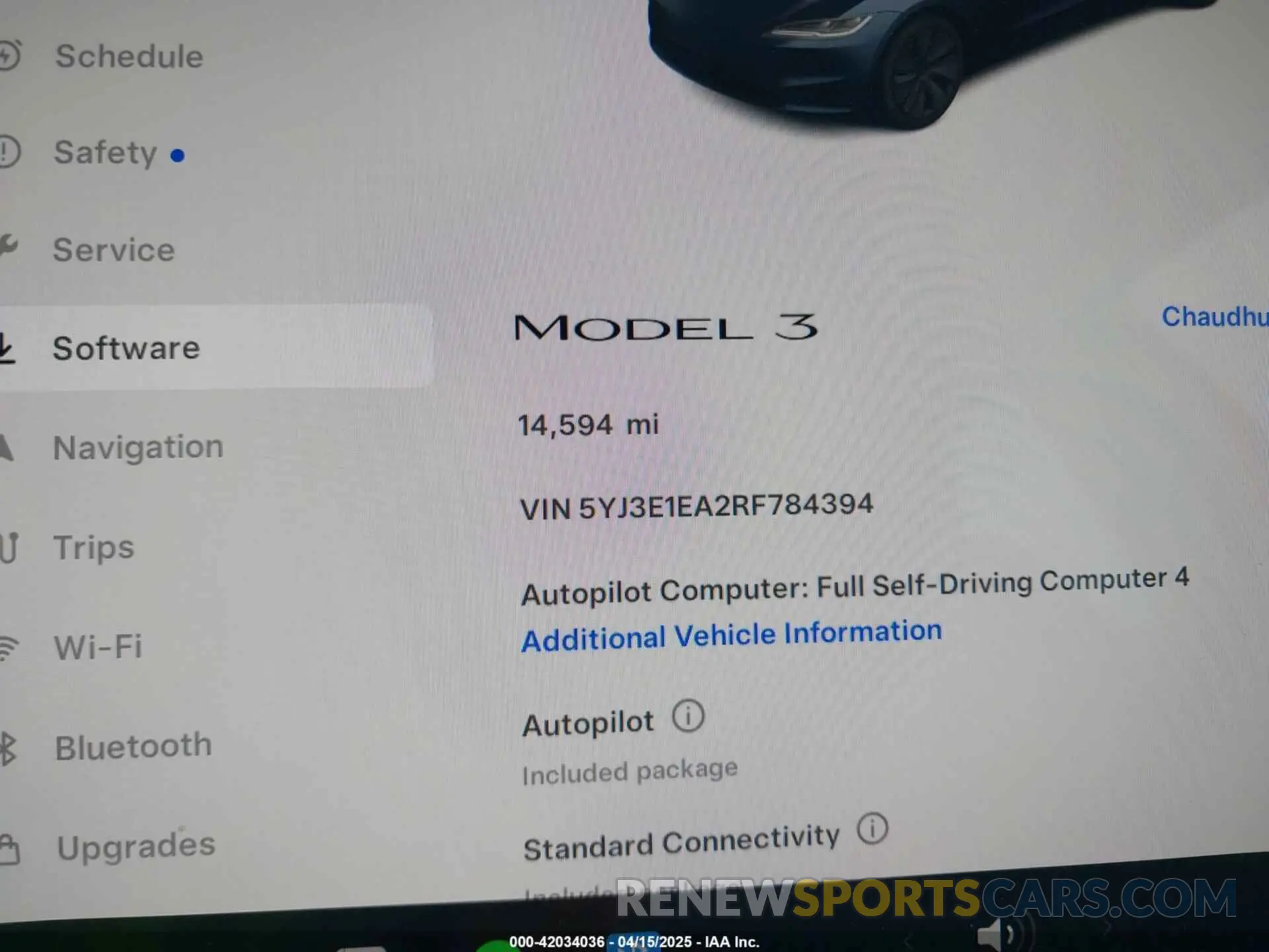 7 Photograph of a damaged car 5YJ3E1EA2RF784394 TESLA MODEL 3 2024