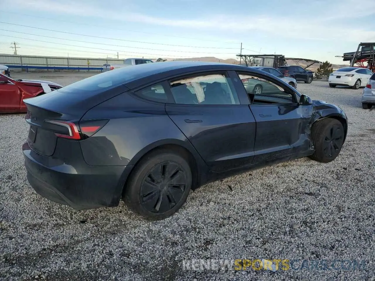 3 Photograph of a damaged car 5YJ3E1EA2RF860860 TESLA MODEL 3 2024