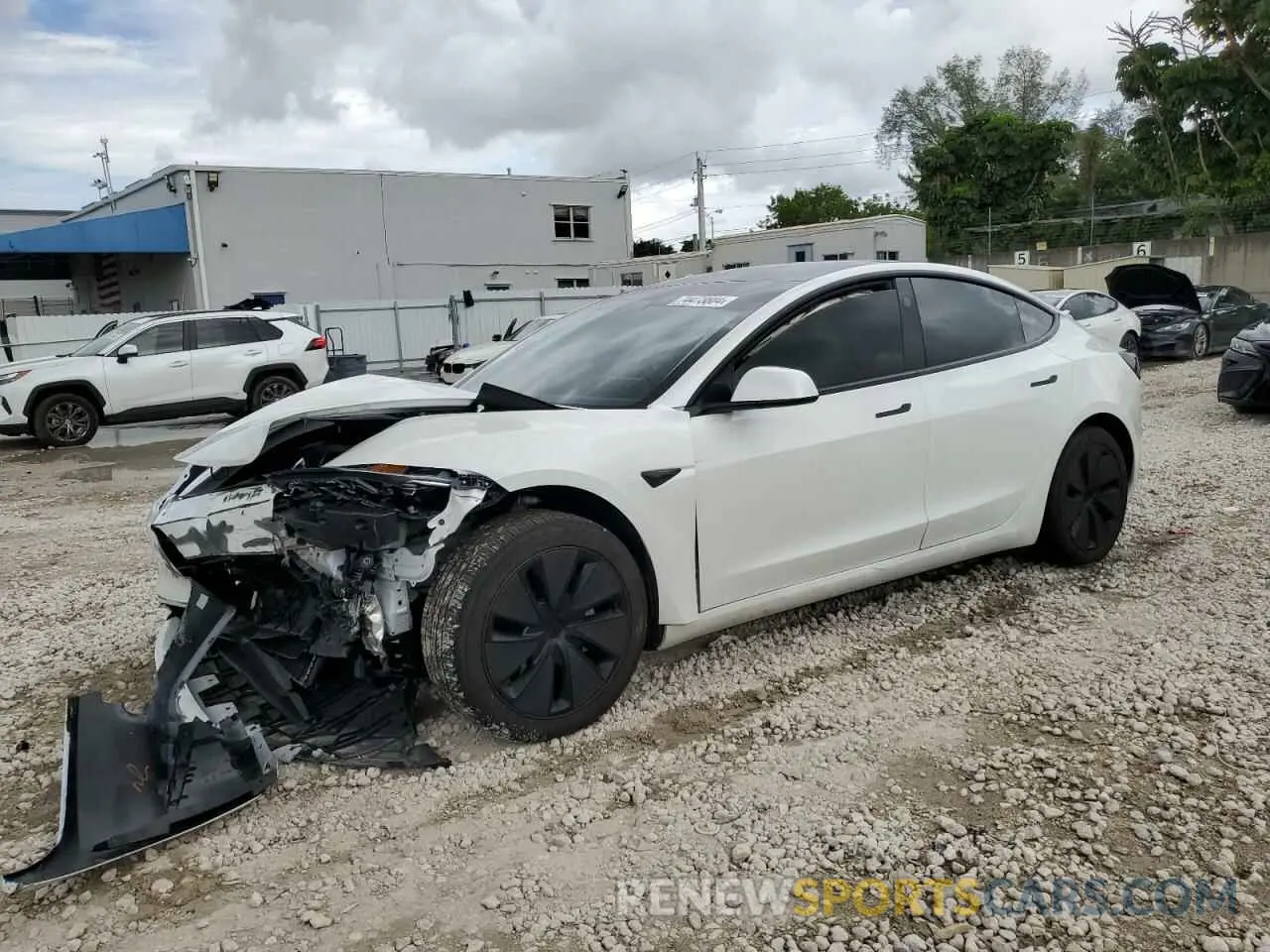 1 Photograph of a damaged car 5YJ3E1EA3RF728612 TESLA MODEL 3 2024