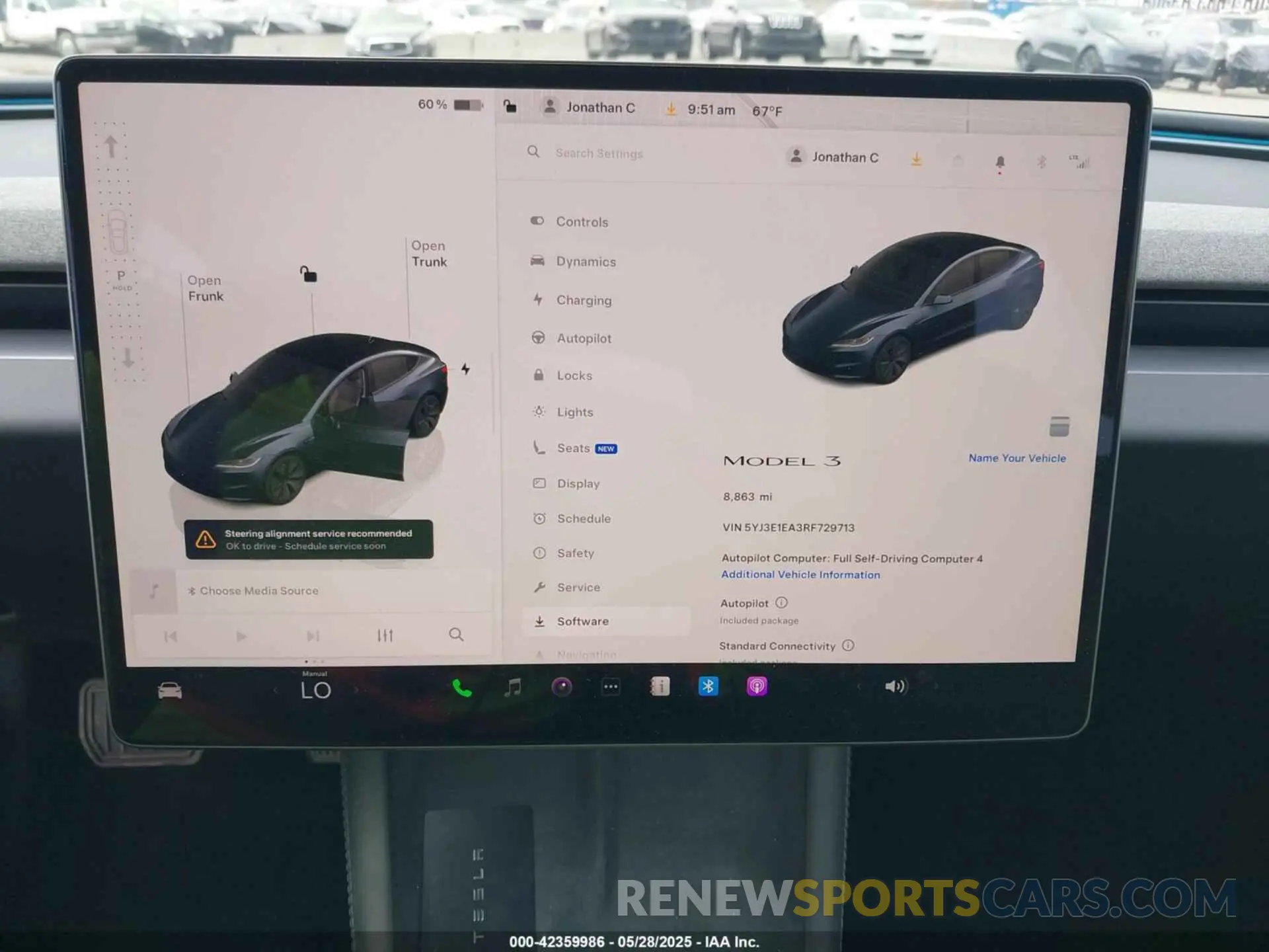 7 Photograph of a damaged car 5YJ3E1EA3RF729713 TESLA MODEL 3 2024