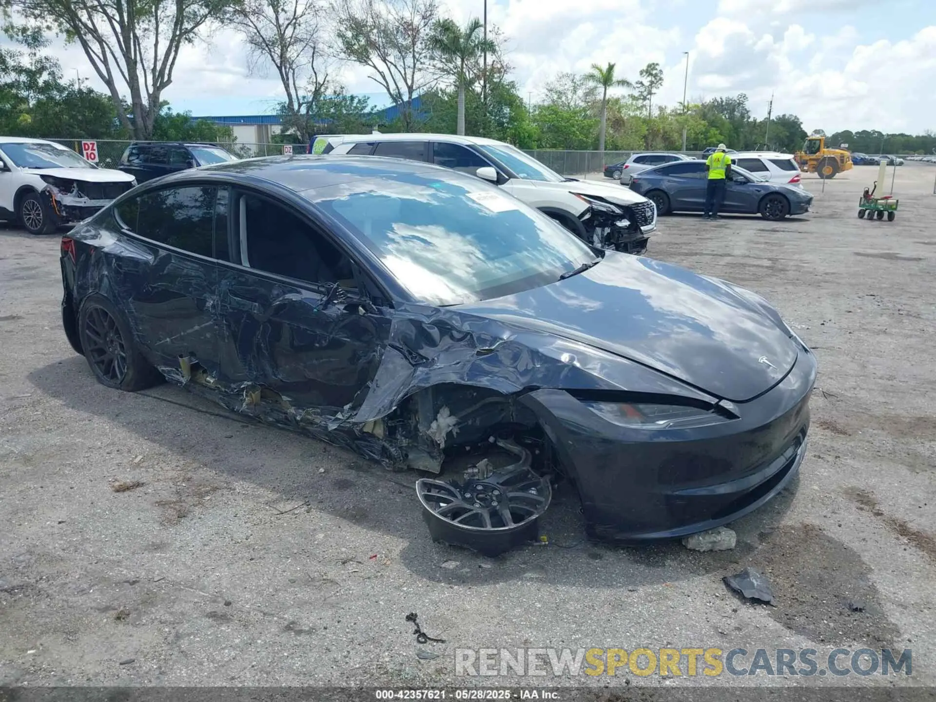 1 Photograph of a damaged car 5YJ3E1EA3RF741585 TESLA MODEL 3 2024
