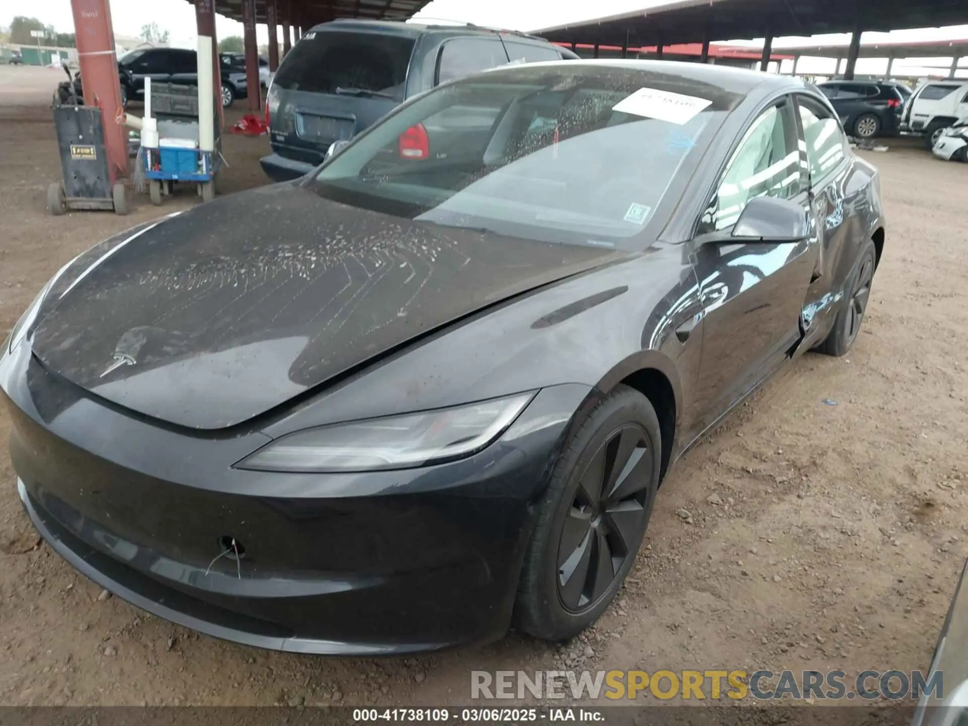 2 Photograph of a damaged car 5YJ3E1EA3RF771010 TESLA MODEL 3 2024