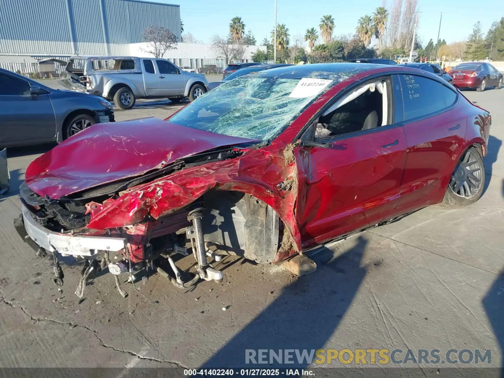 2 Photograph of a damaged car 5YJ3E1EA3RF782346 TESLA MODEL 3 2024