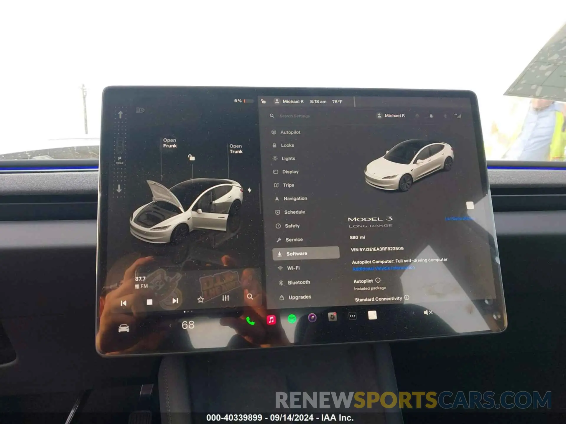17 Photograph of a damaged car 5YJ3E1EA3RF823509 TESLA MODEL 3 2024