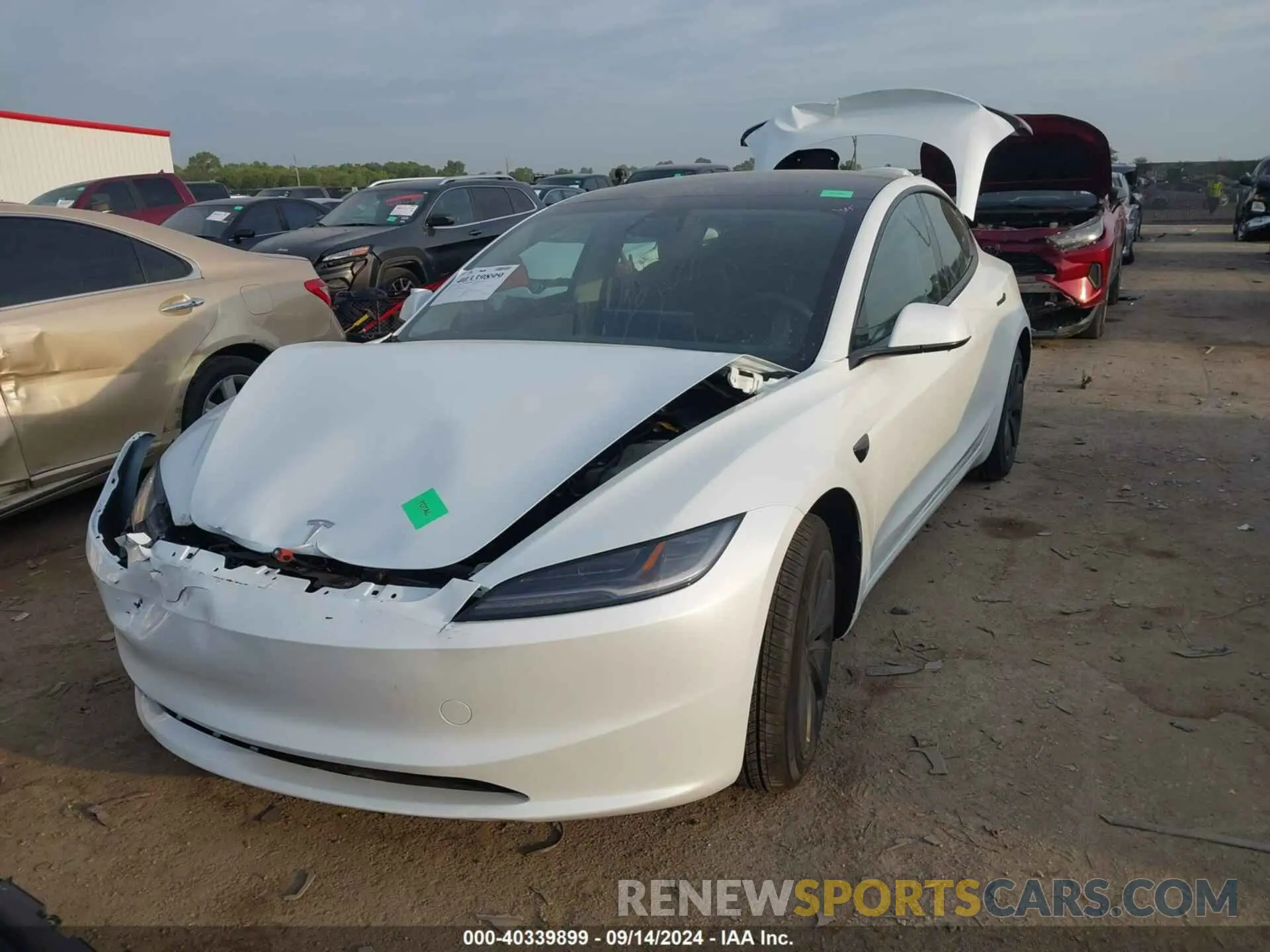 2 Photograph of a damaged car 5YJ3E1EA3RF823509 TESLA MODEL 3 2024